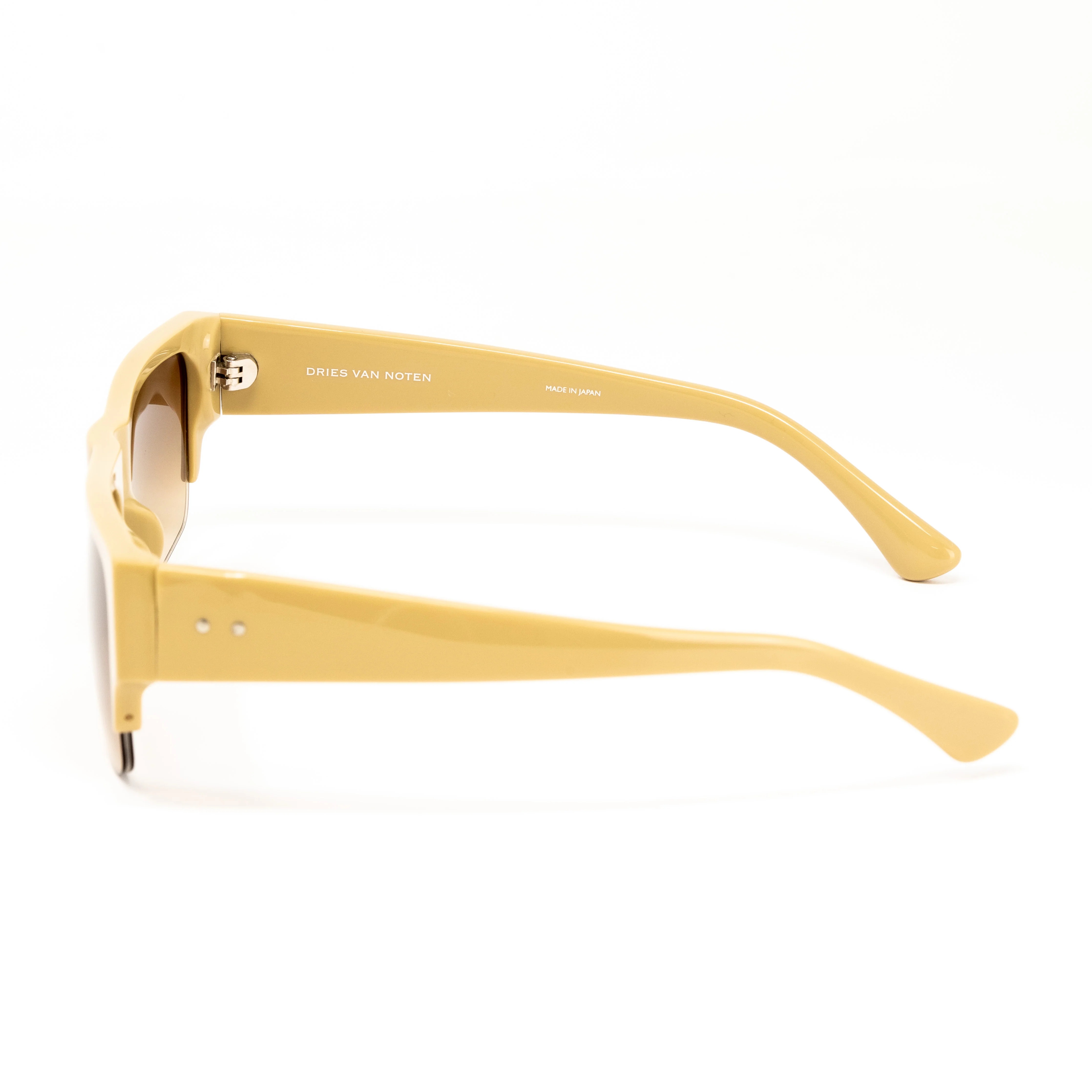 Dries Van Noten x Linda Farrow Mustard Sunglasses - Image 2