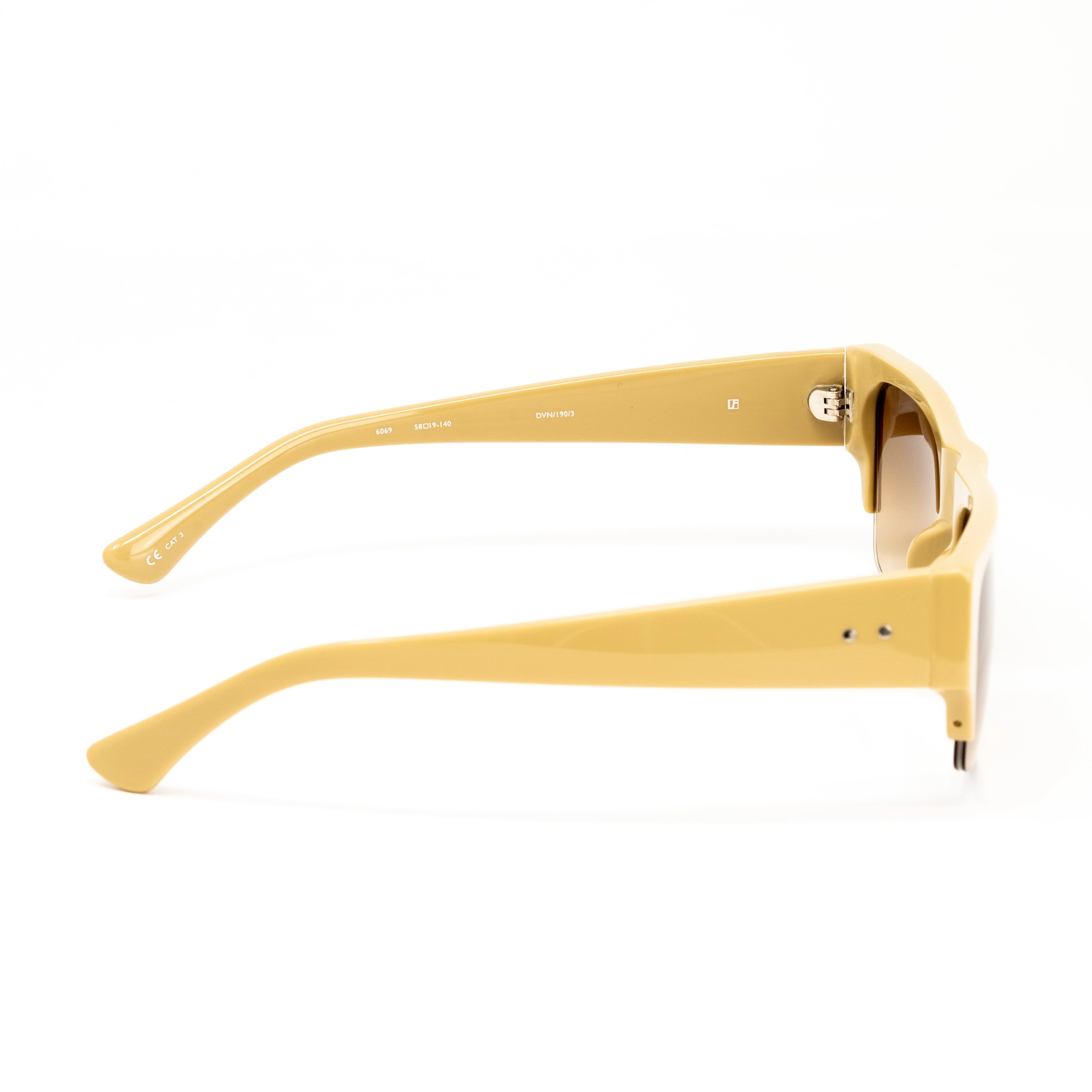 Dries Van Noten x Linda Farrow Mustard Sunglasses - Image 3