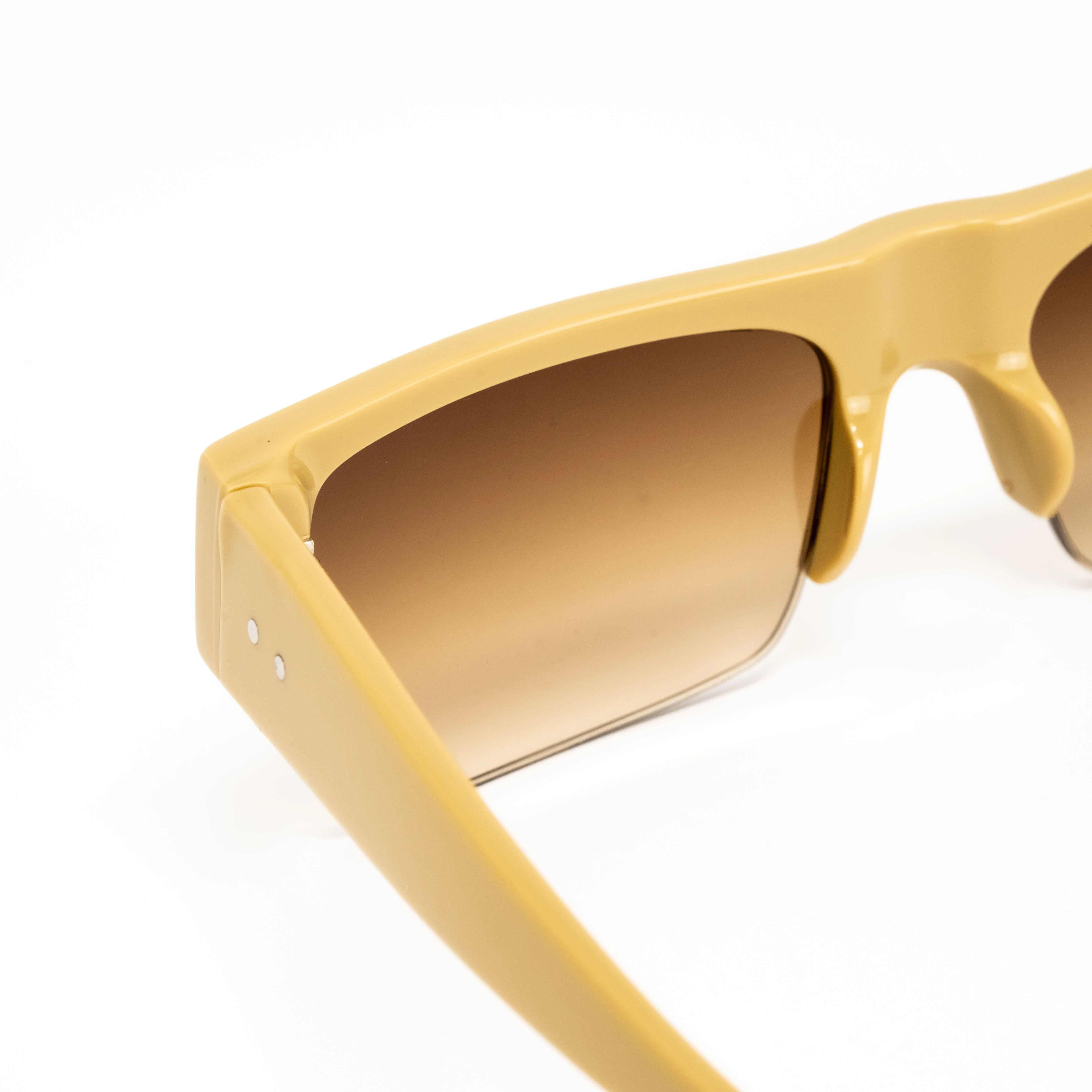 Dries Van Noten x Linda Farrow Mustard Sunglasses - Image 4