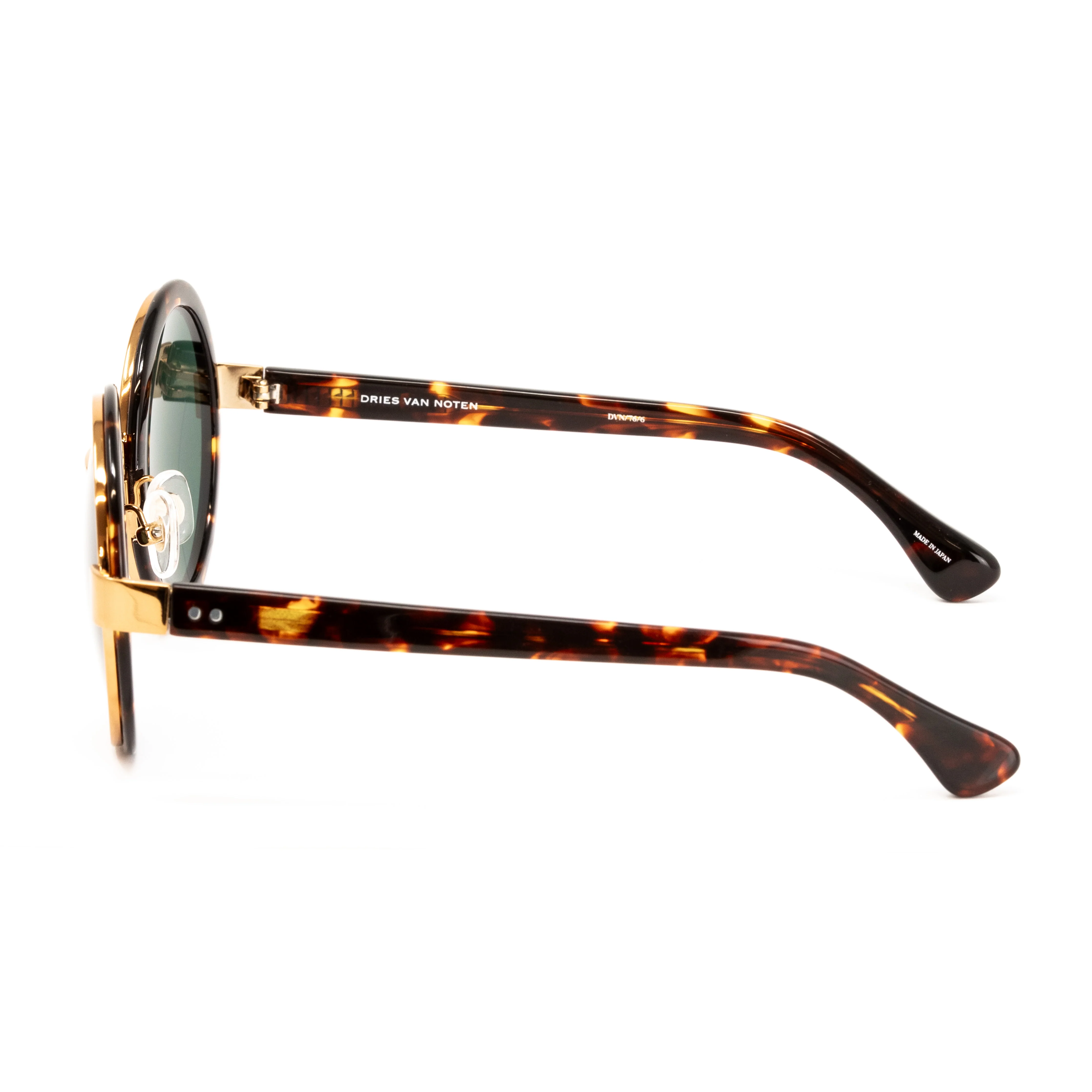 Dries Van Noten x Linda Farrow Tortoise/Gold Sunglasses - Image 2