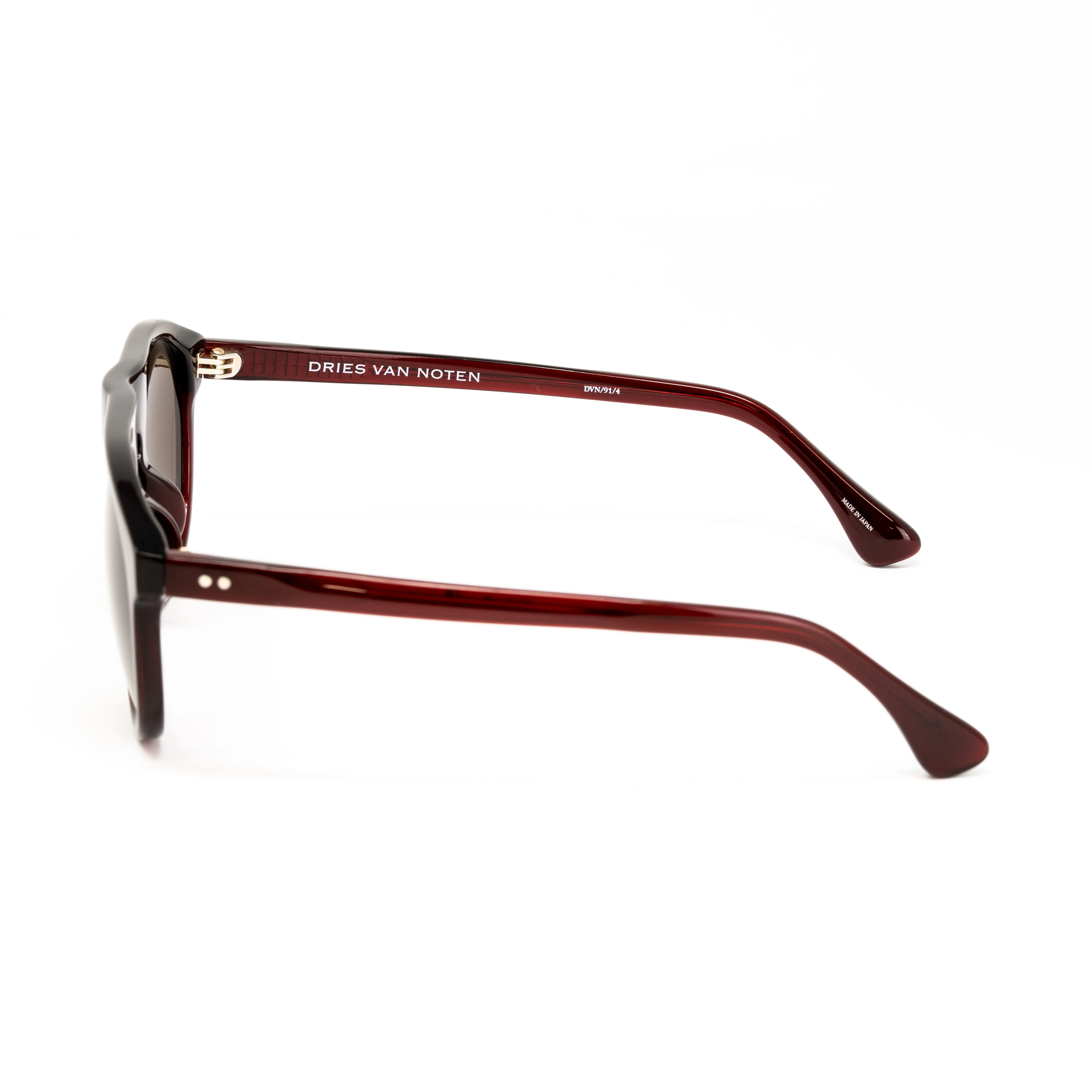 Dries Van Noten x Linda Farrow Burgundy Sunglasses - Image 2