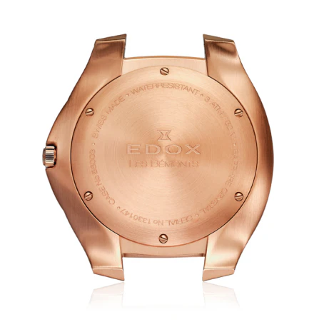 Edox Les Bèmonts Men's Rose Gold Blue Watch - Image 2