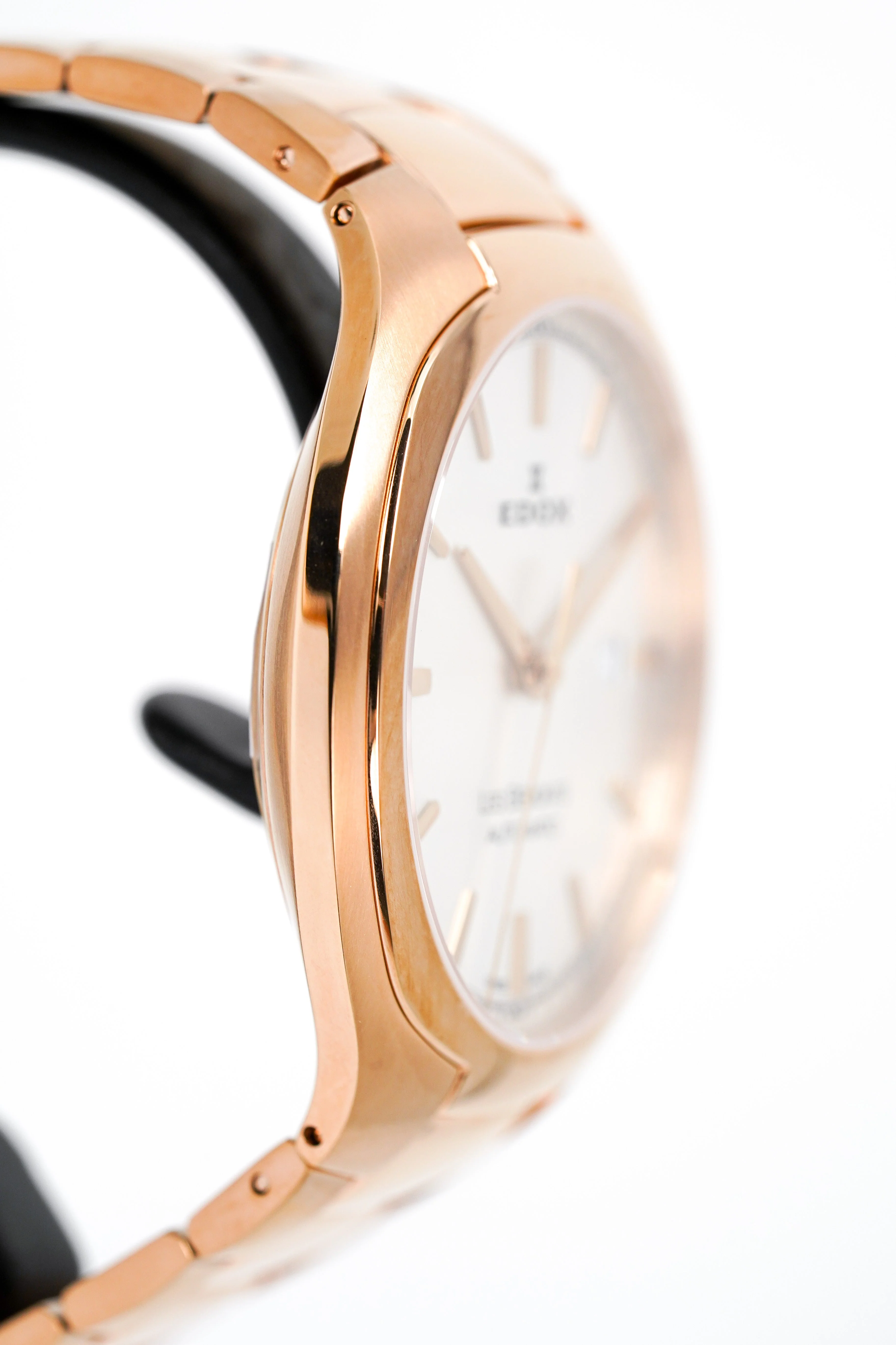 Edox Men's Automatic Watch Les Bèmonts Ultra Slim Silver Rose Gold 42mm 80114 37R AIR - Image 8