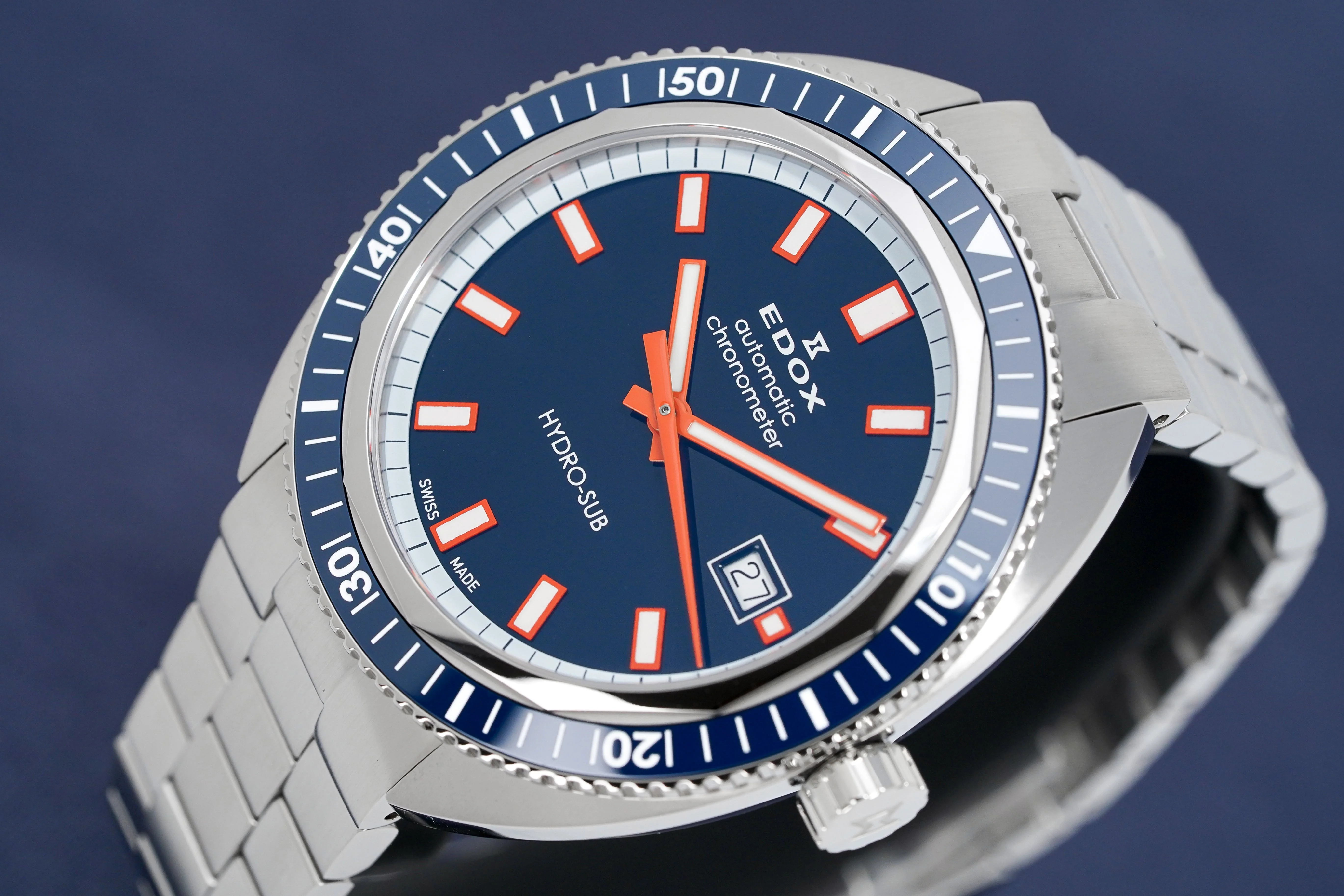 Edox Watch Hydro-Sub 1965 Chronometer Limited Edition Blue - Image 3