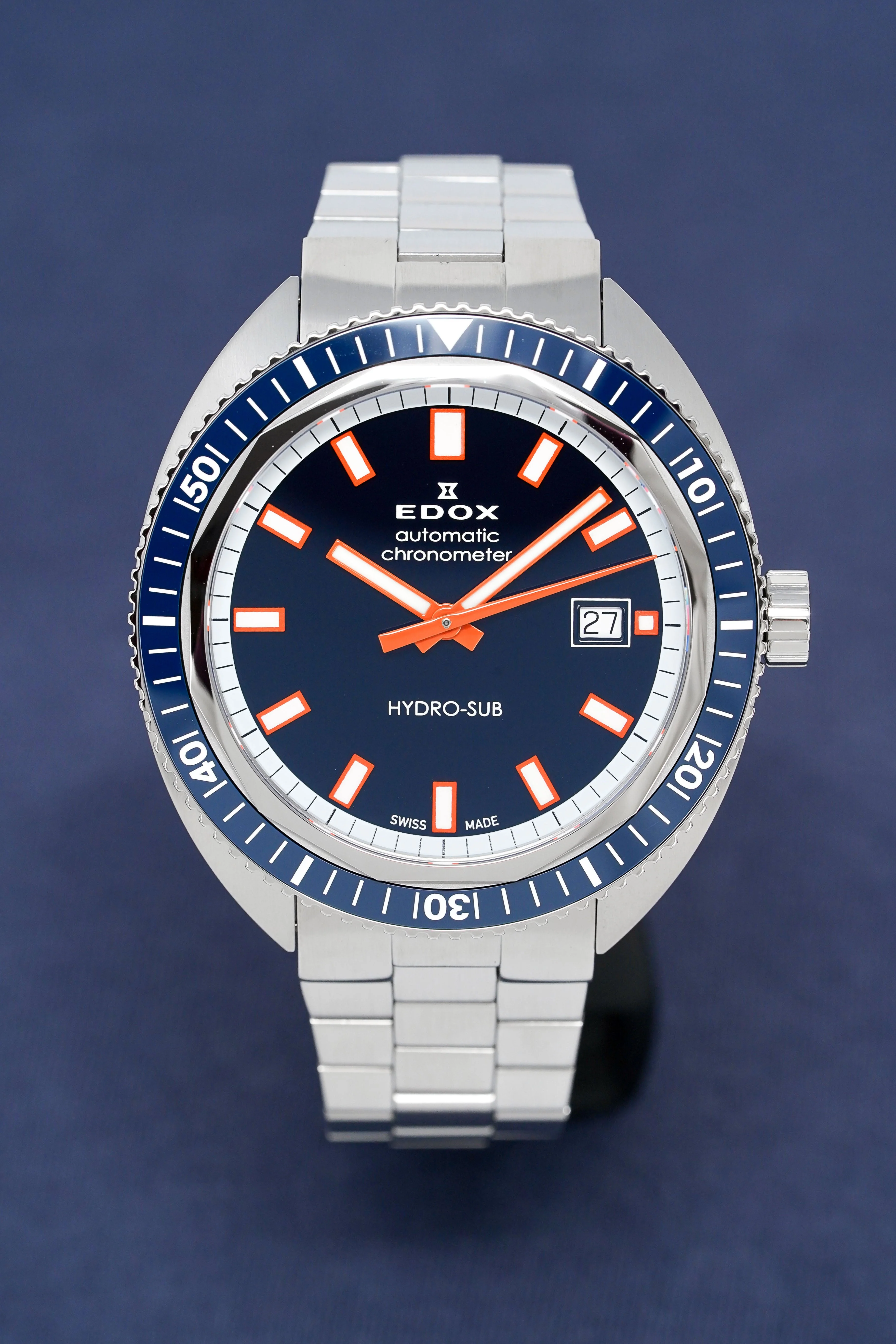 Edox Watch Hydro-Sub 1965 Chronometer Limited Edition Blue - Image 7