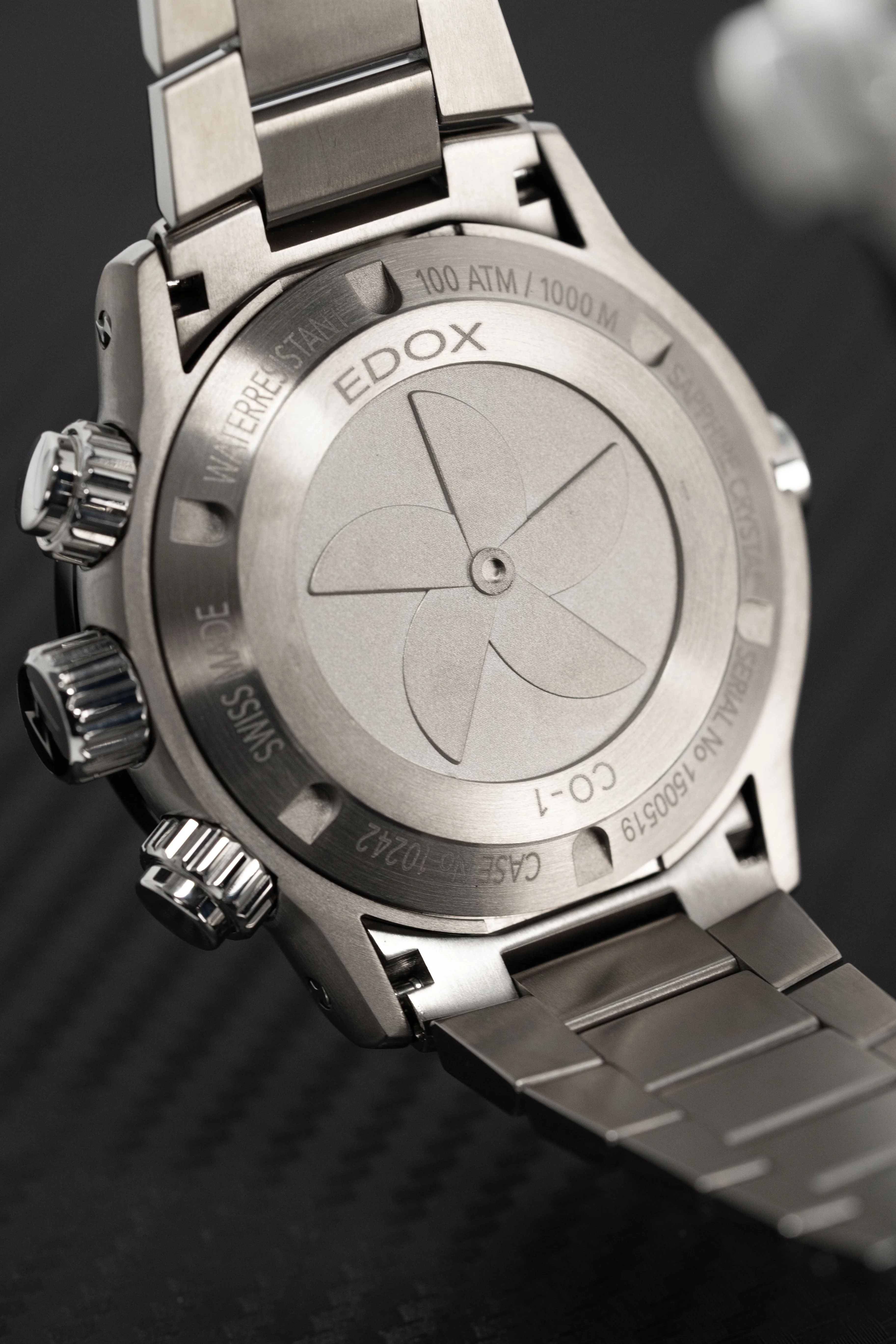 Edox Men's Watch CO-1 Chronograph Black Titanium - Image 2