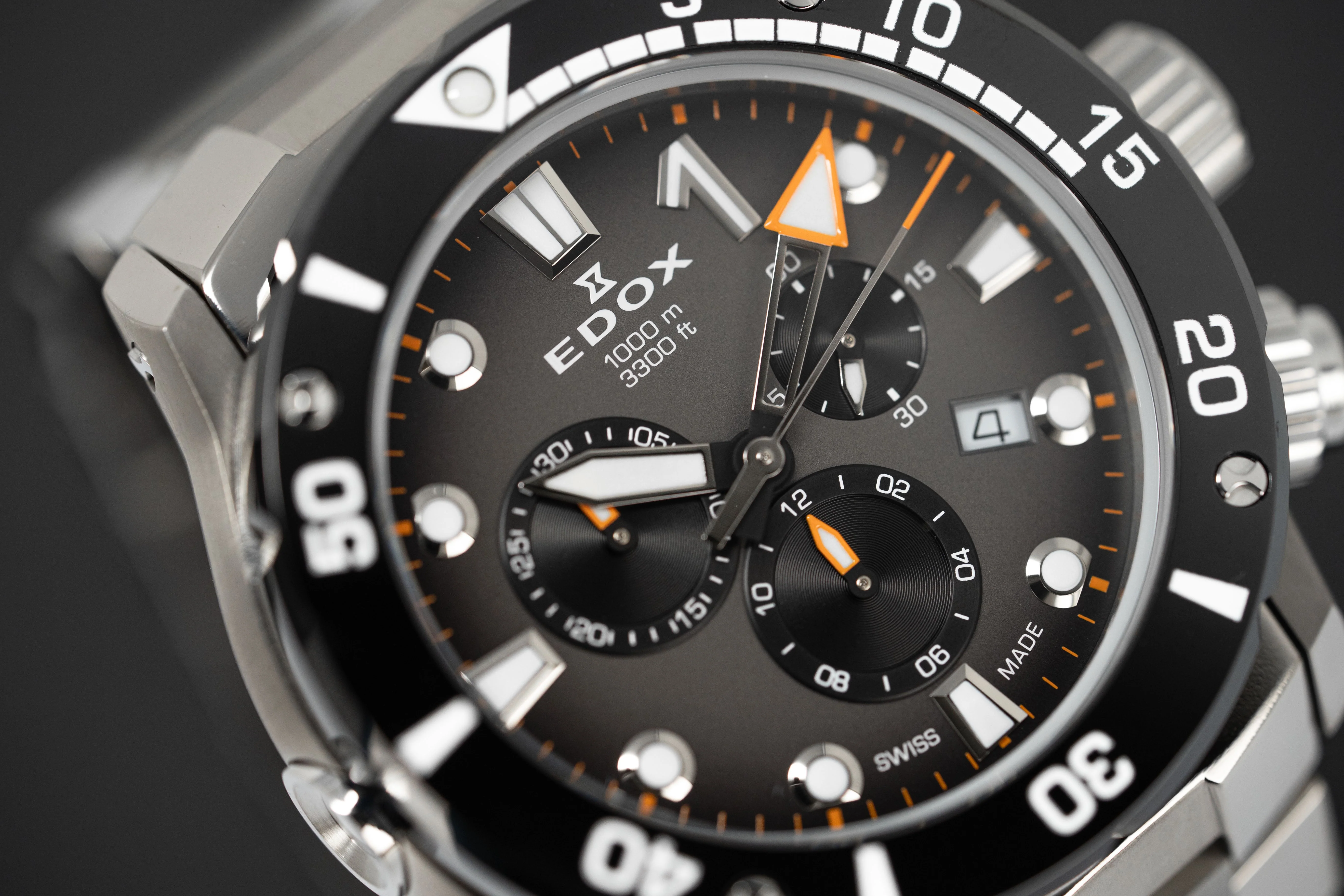 Edox Men's Watch CO-1 Chronograph Black Titanium - Image 4