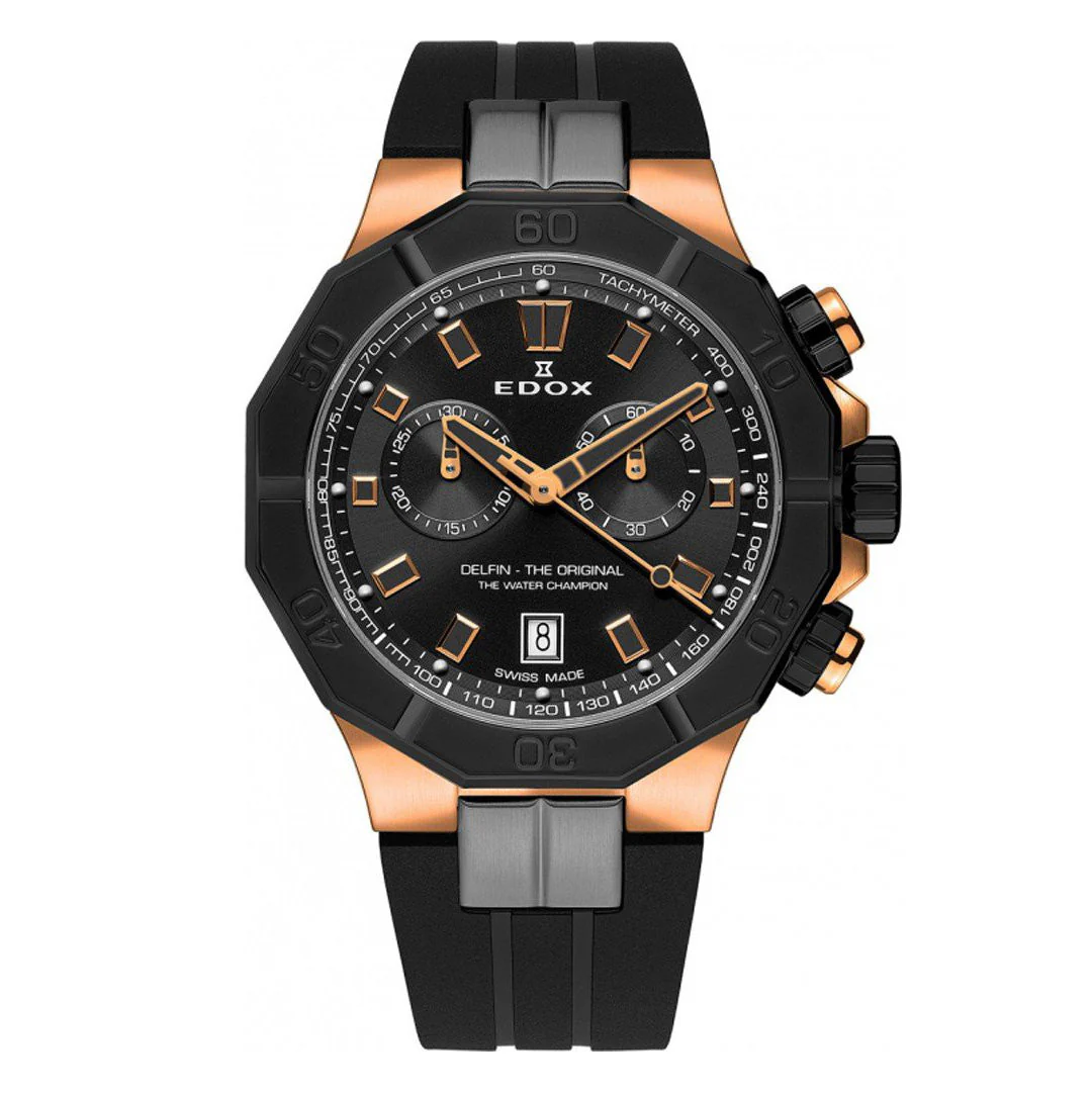 Edox Men's Watch Delfin The Original Chronograph Black
