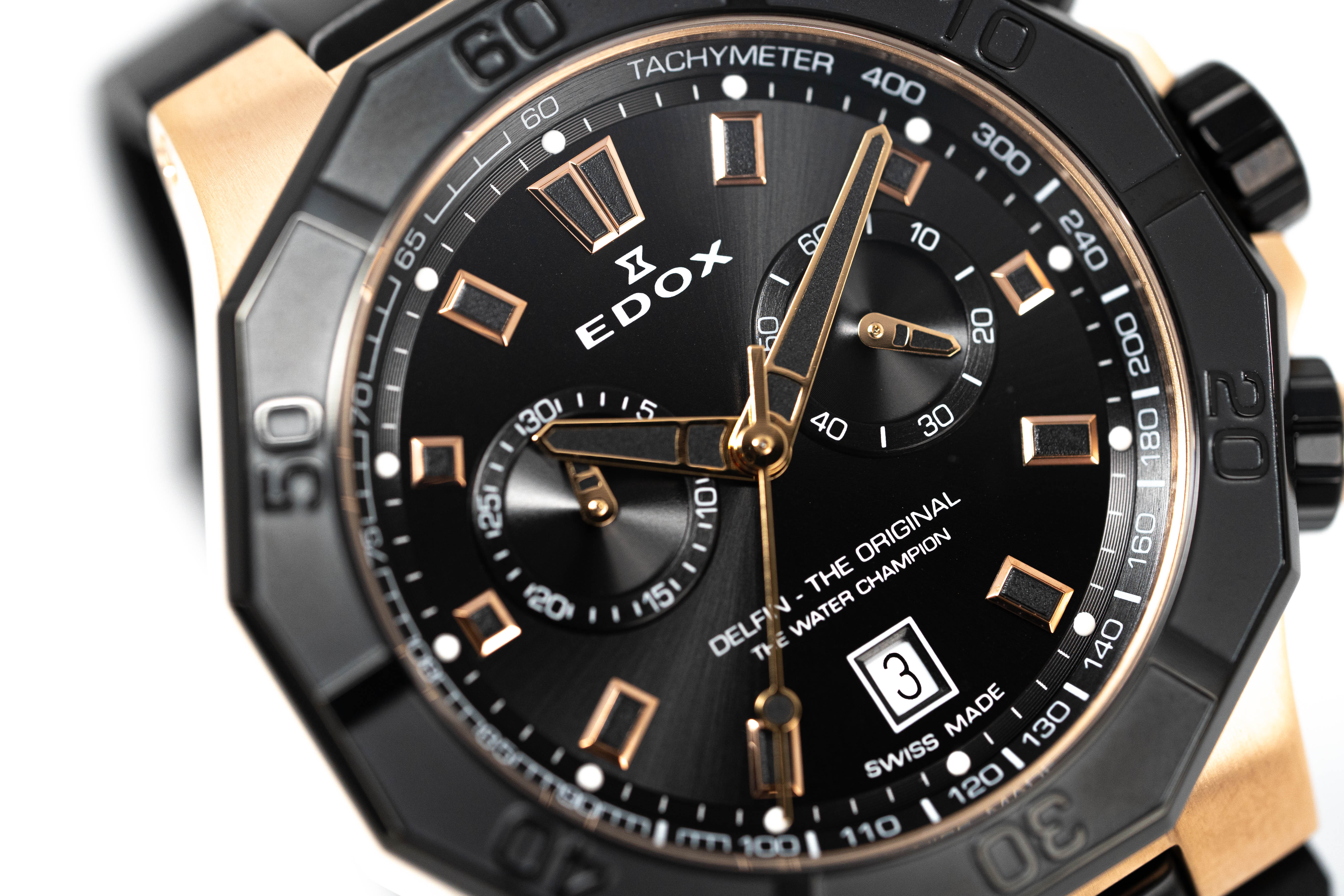 Edox Men's Watch Delfin The Original Chronograph Black - Image 5