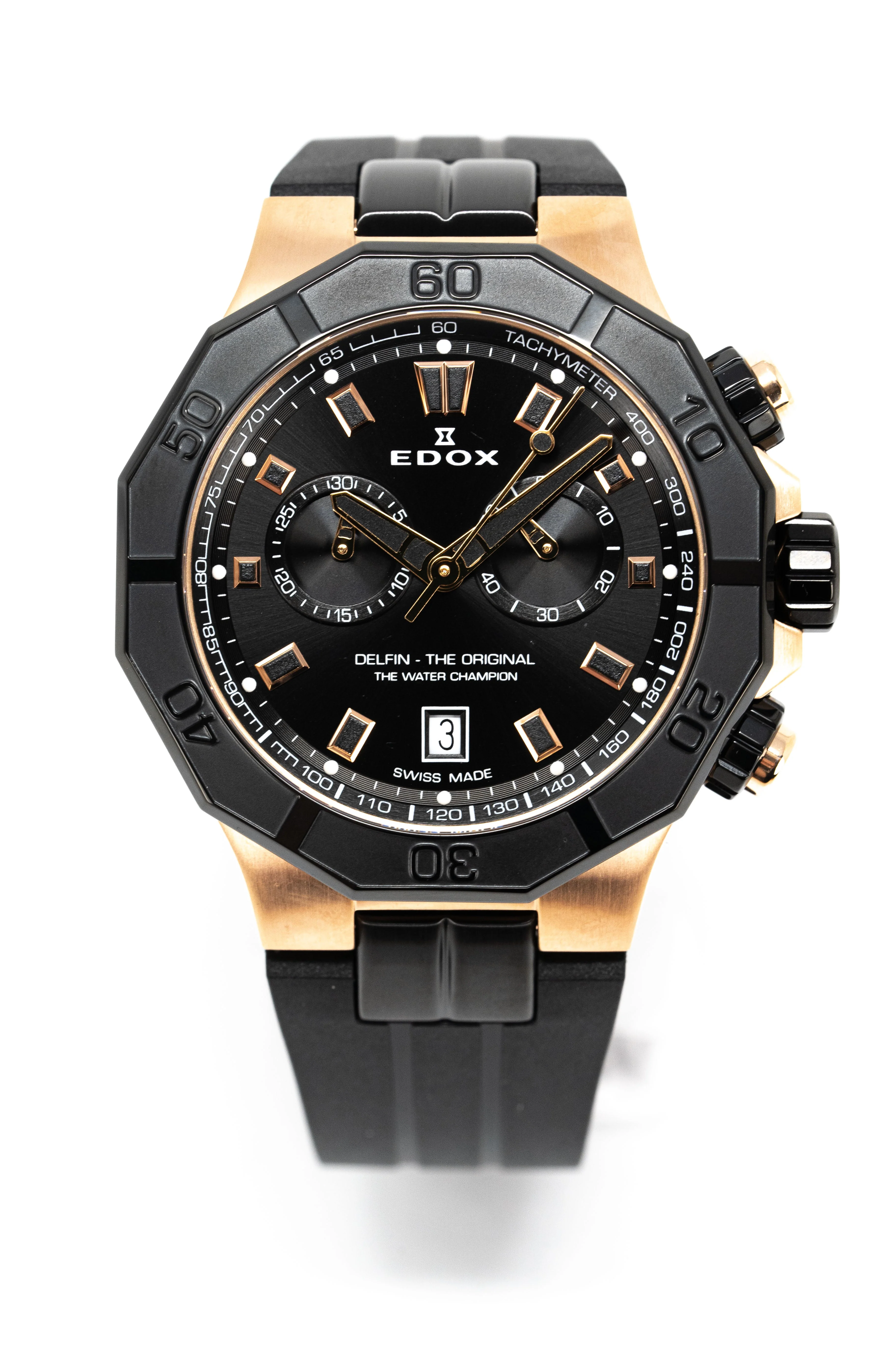 Edox Men's Watch Delfin The Original Chronograph Black - Image 7