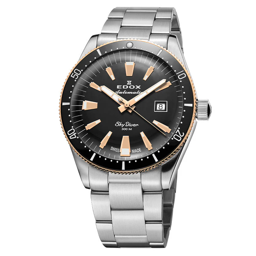 Edox Men's Watch Limited Edition Sky Diver Automatic Black