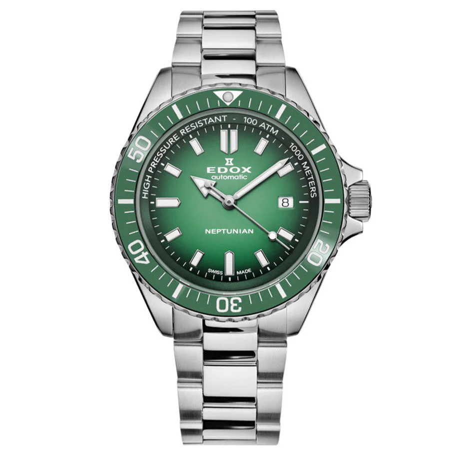 Edox Men's Neptunian Automatic Green Watch