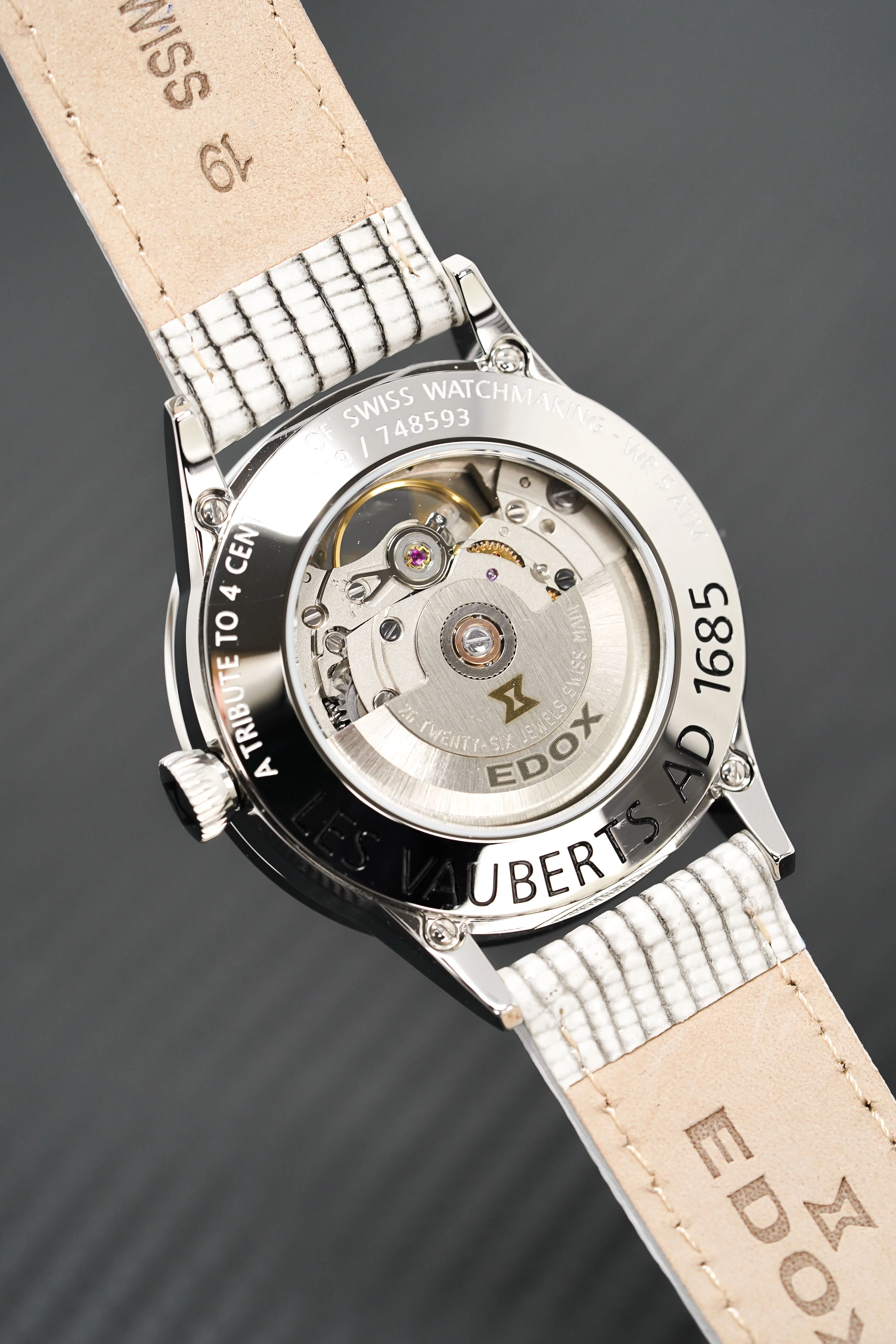 Edox Women's Automatic Watch Les Vauberts Open Heart 37mm - Image 2