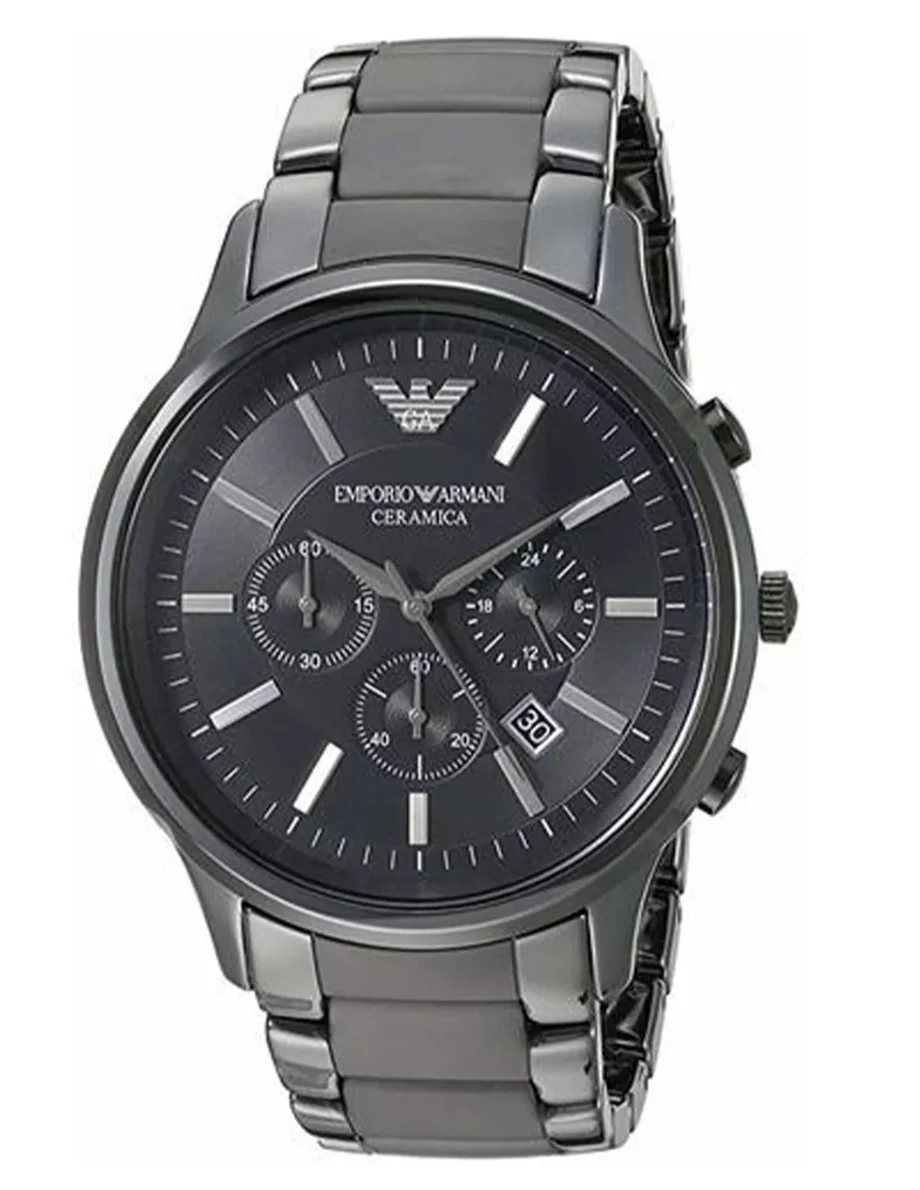 Emporio Armani Men's Chronograph Watch Ceramica Black