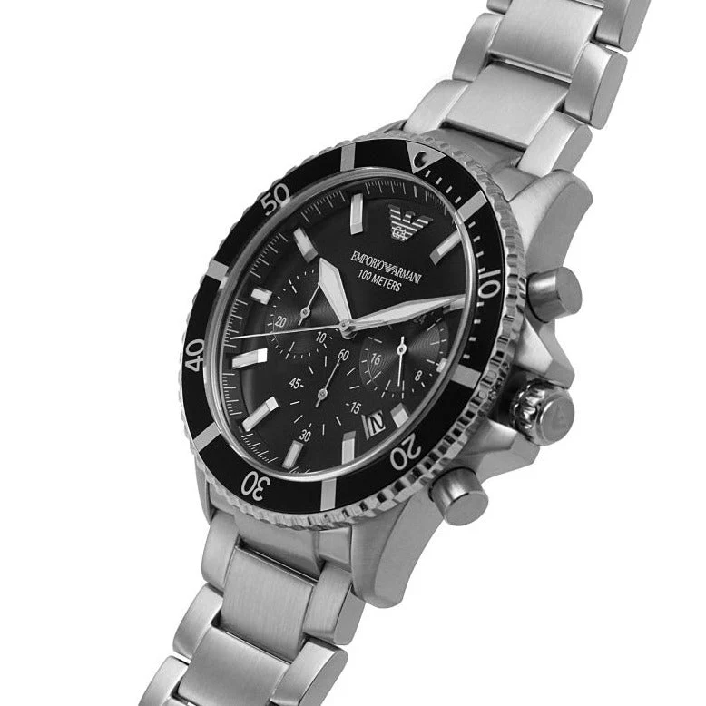 Emporio Armani Men's Diver Chronograph Steel Watch - Image 2