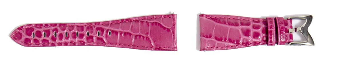 Gagà Milano Manuale 48mm Pink Fuchsia Alligator Leather Watch Strap - Image 2