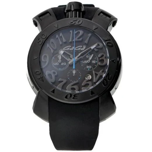 Gaga Milano Men's Black Chrono Watch