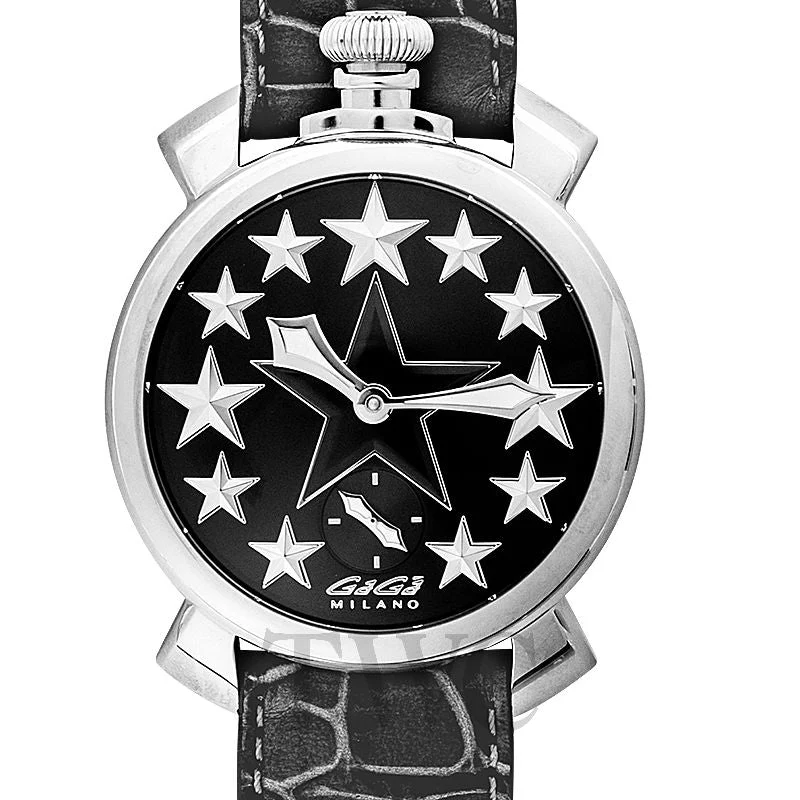 Gaga Milano Men's Black Manuale Mechanical Watch