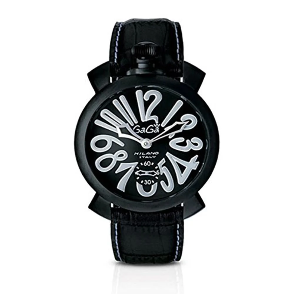 Gaga Milano Men's Black Manuale Mechanical Watch