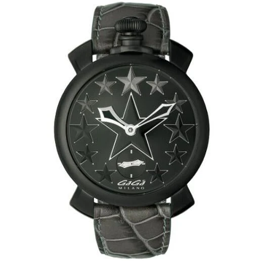 Gaga Milano Men's Black Manuale Mechanical Watch