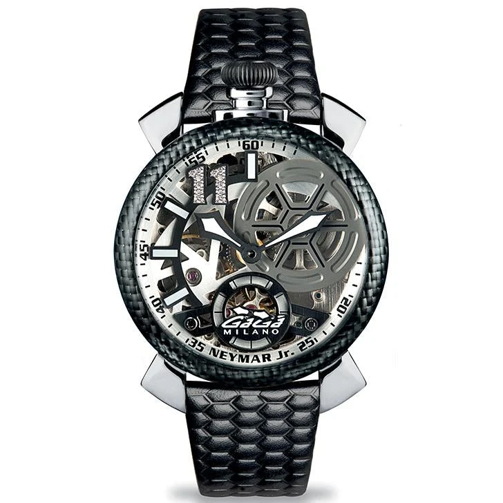 Gaga Milano Men's Black Neymar Mechanical Watch