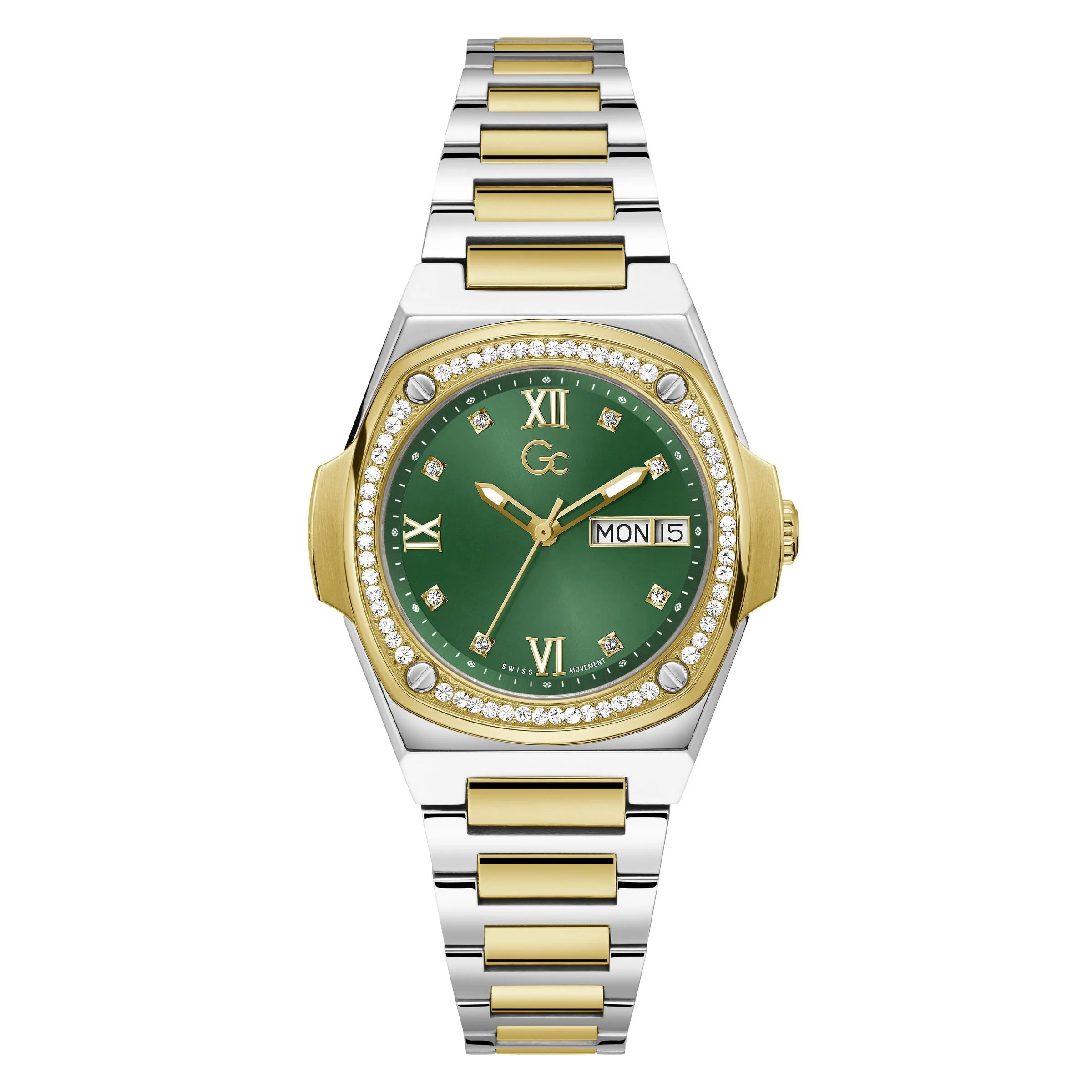 Gc Coussin Shape Lady Ladies Green Watch