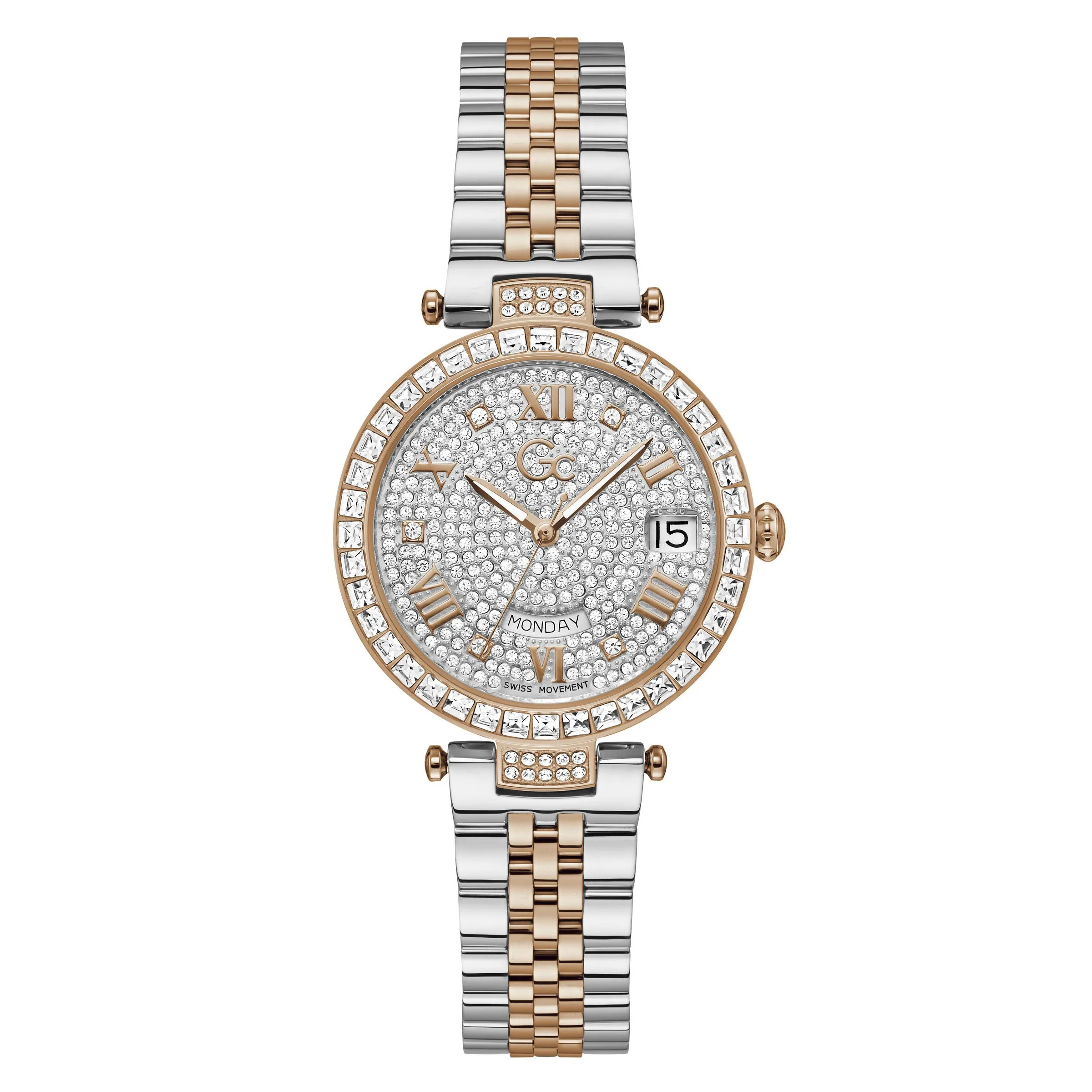 Gc Flair Crystal Ladies White Watch