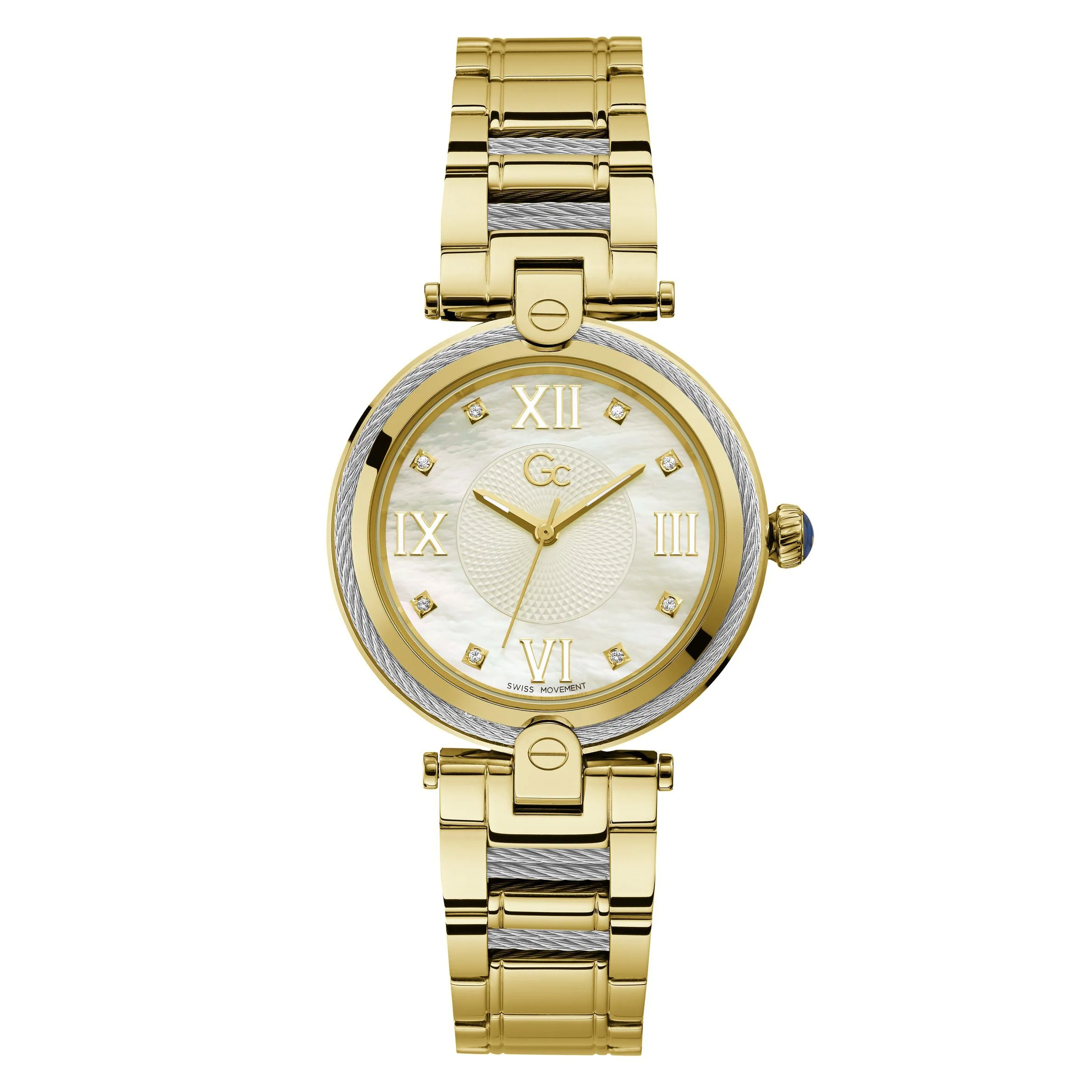 Gc Fusion Cable Ladies White Watch