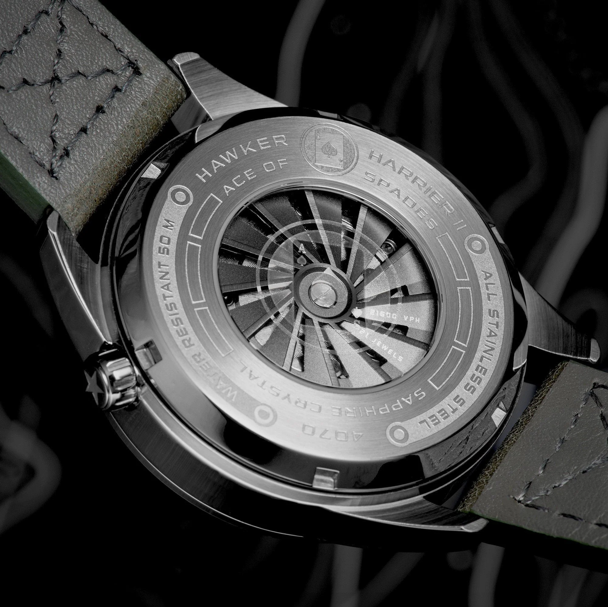 AVI-8 Ghost Grey Hawker Harrier II Chronograph Watch - Image 3