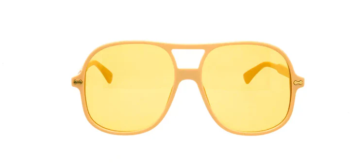 Gucci Unisex Sunglasses Oversized Pilot Pink - Image 2