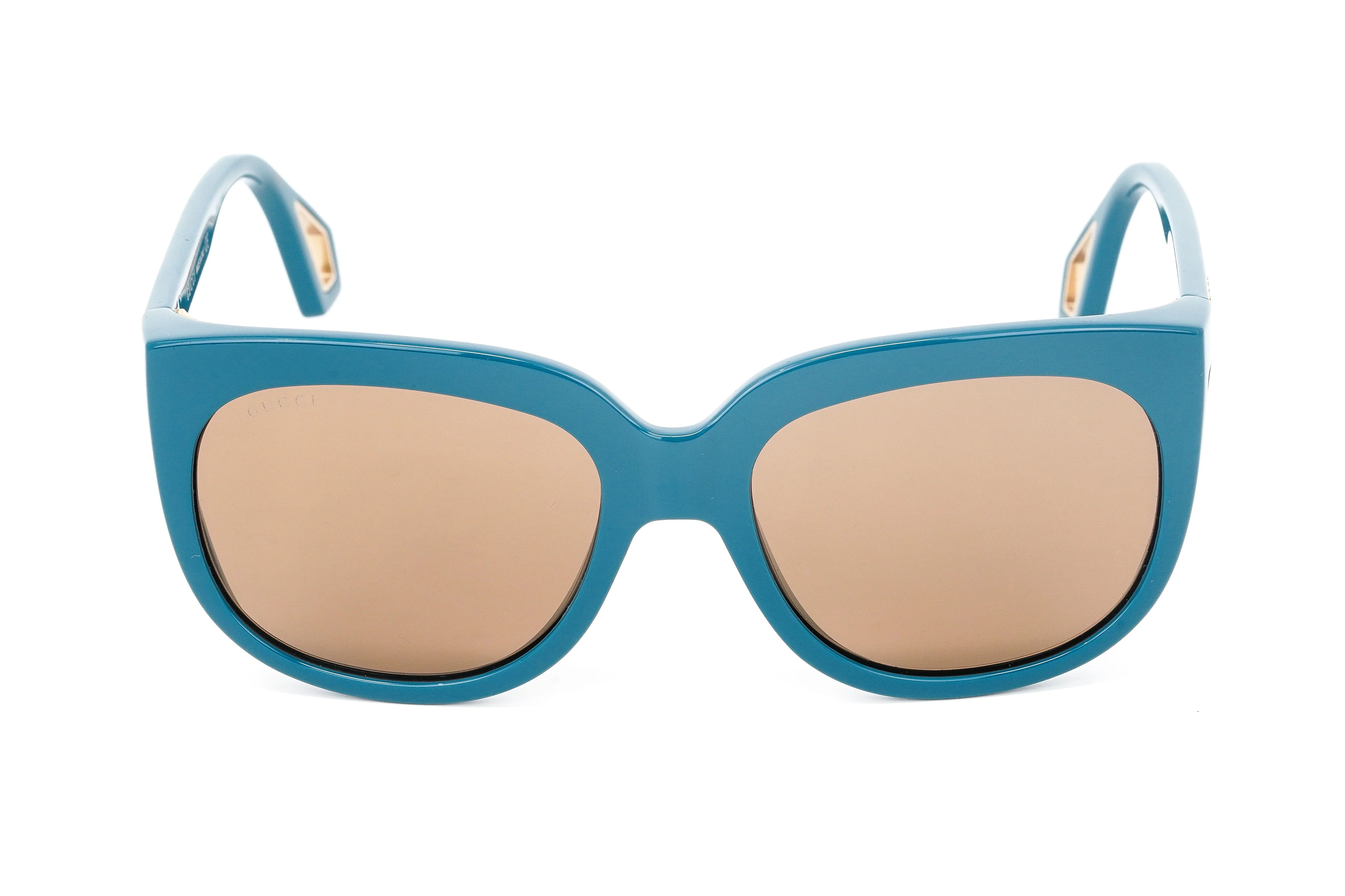 Gucci Women's Sunglasses Wraparound Rectangle Turquoise - Image 3