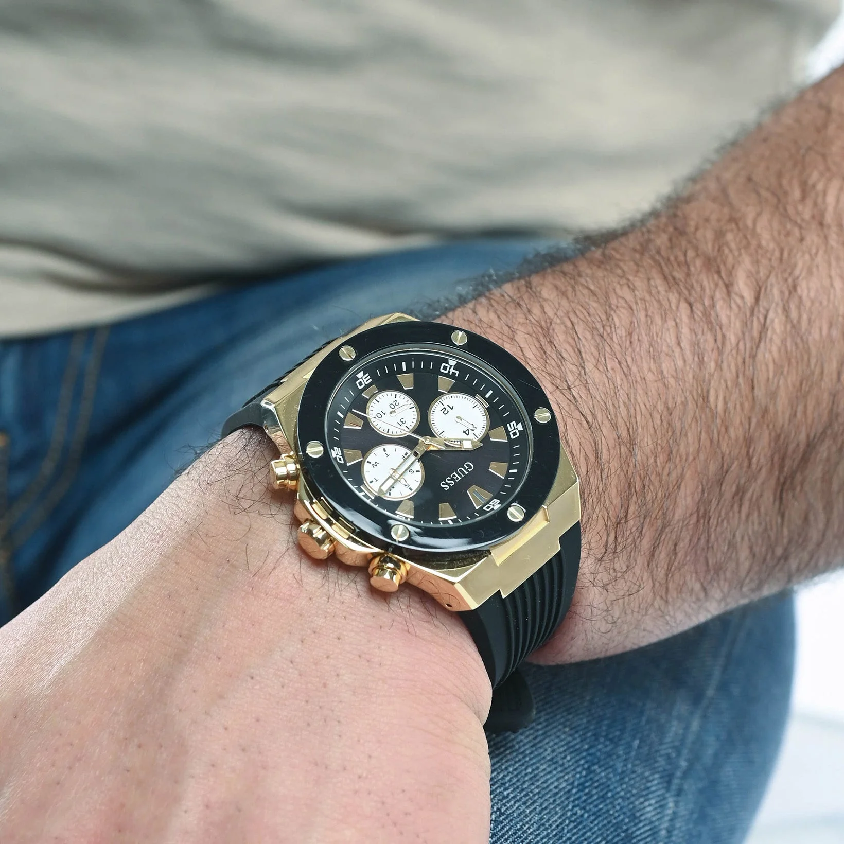 Guess Men's Poseidon Black Watch - Image 6