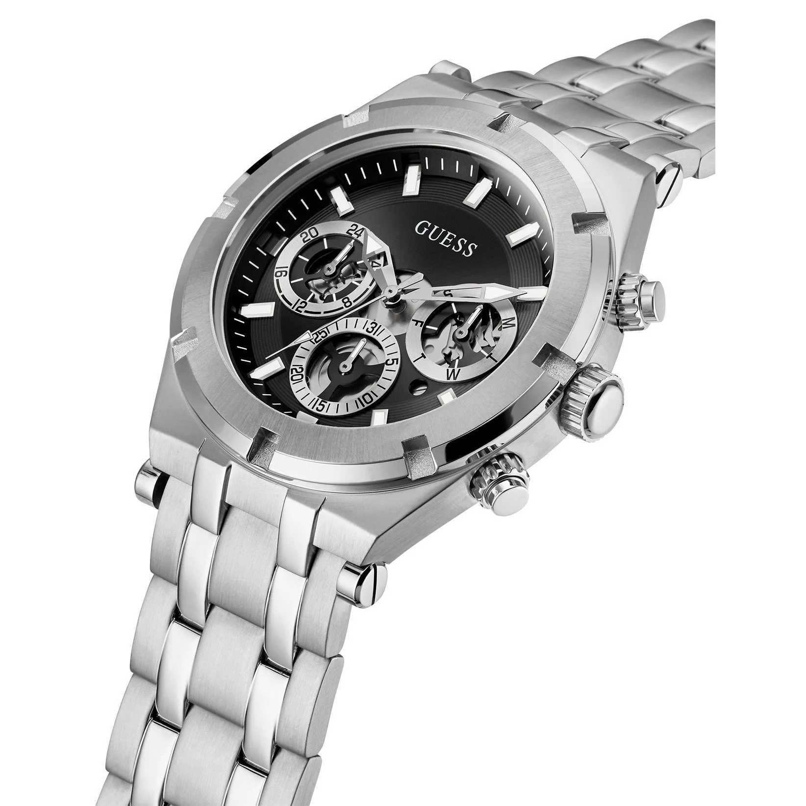 Guess Men's Continental Silver Watch - Image 2