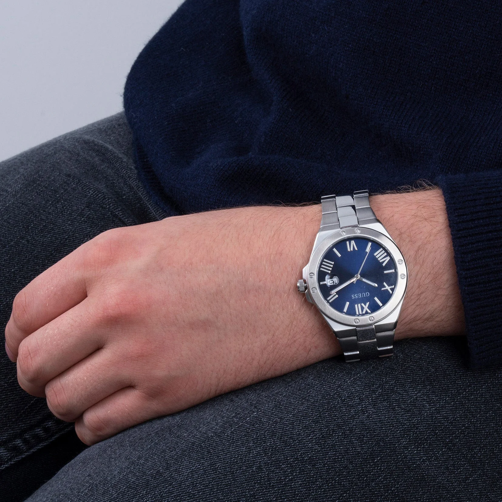 Guess Men's Perspective Blue Watch - Image 7