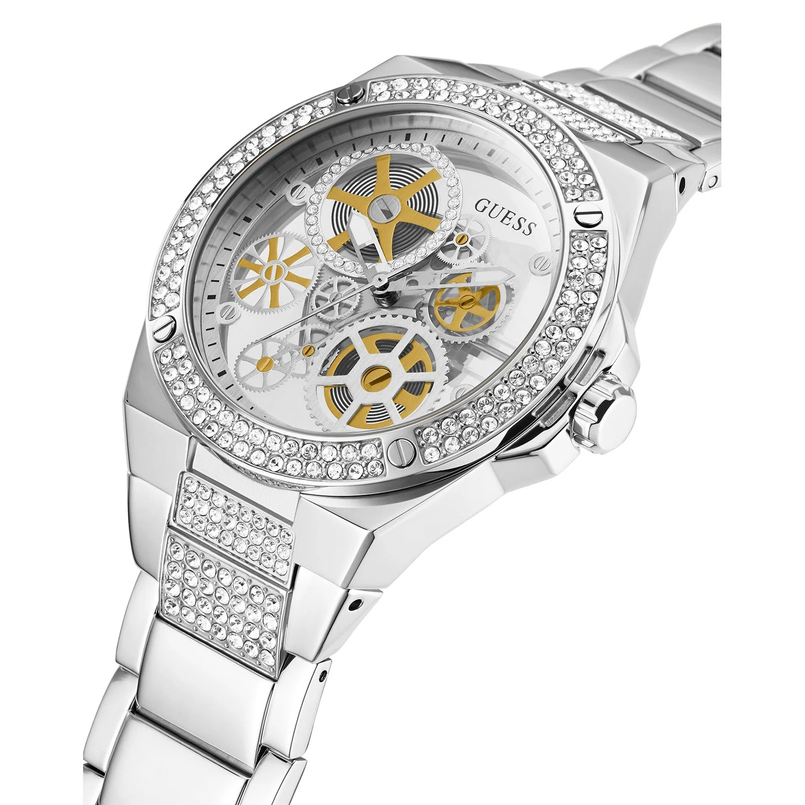 Guess Men's Big Reveal Silver Watch - Image 2