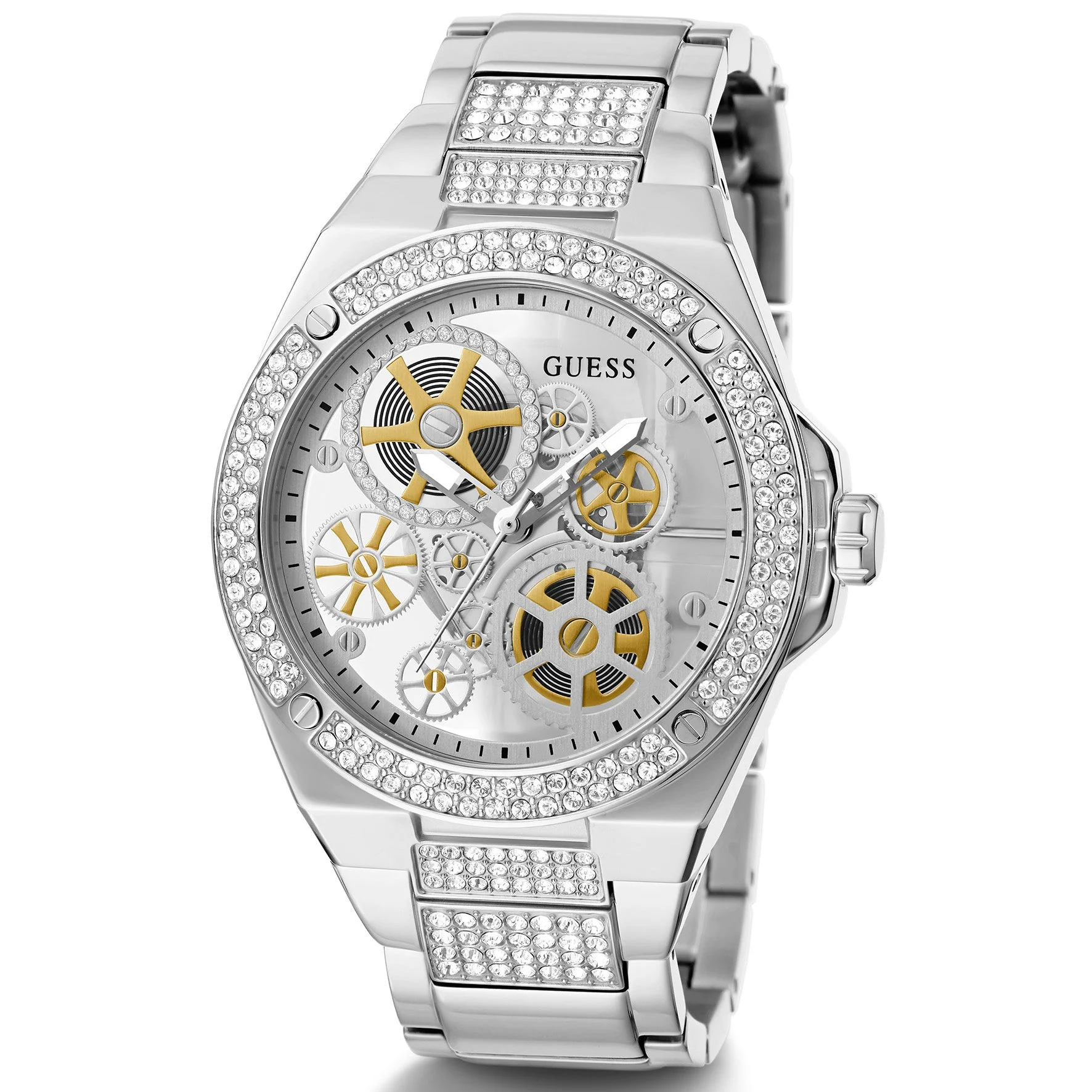 Guess Men's Big Reveal Silver Watch - Image 3