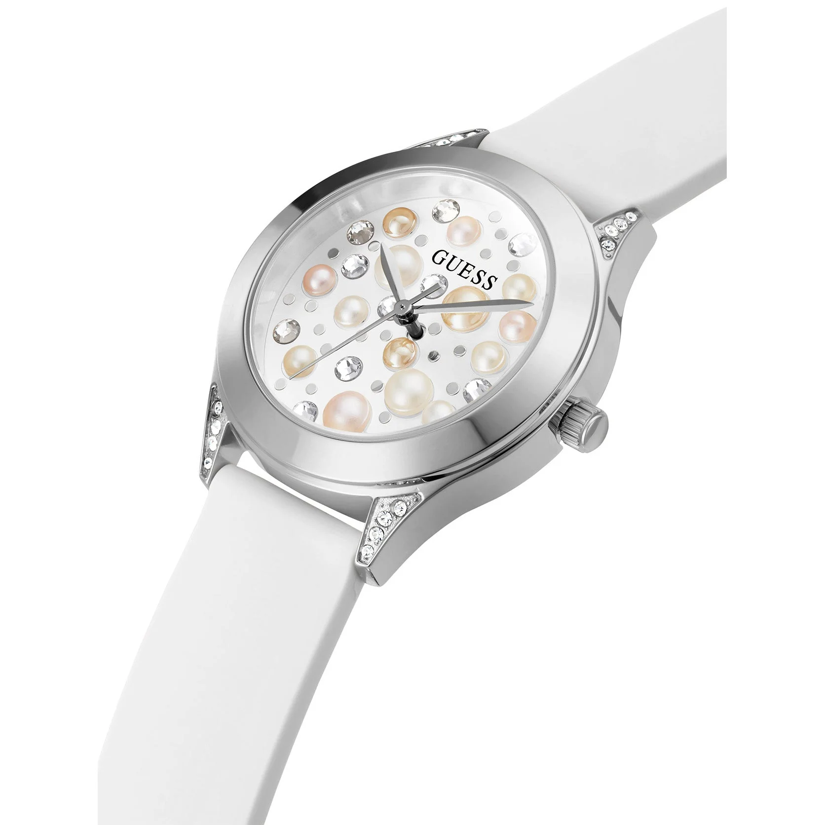Guess Ladies Pearl White Watch - Image 2