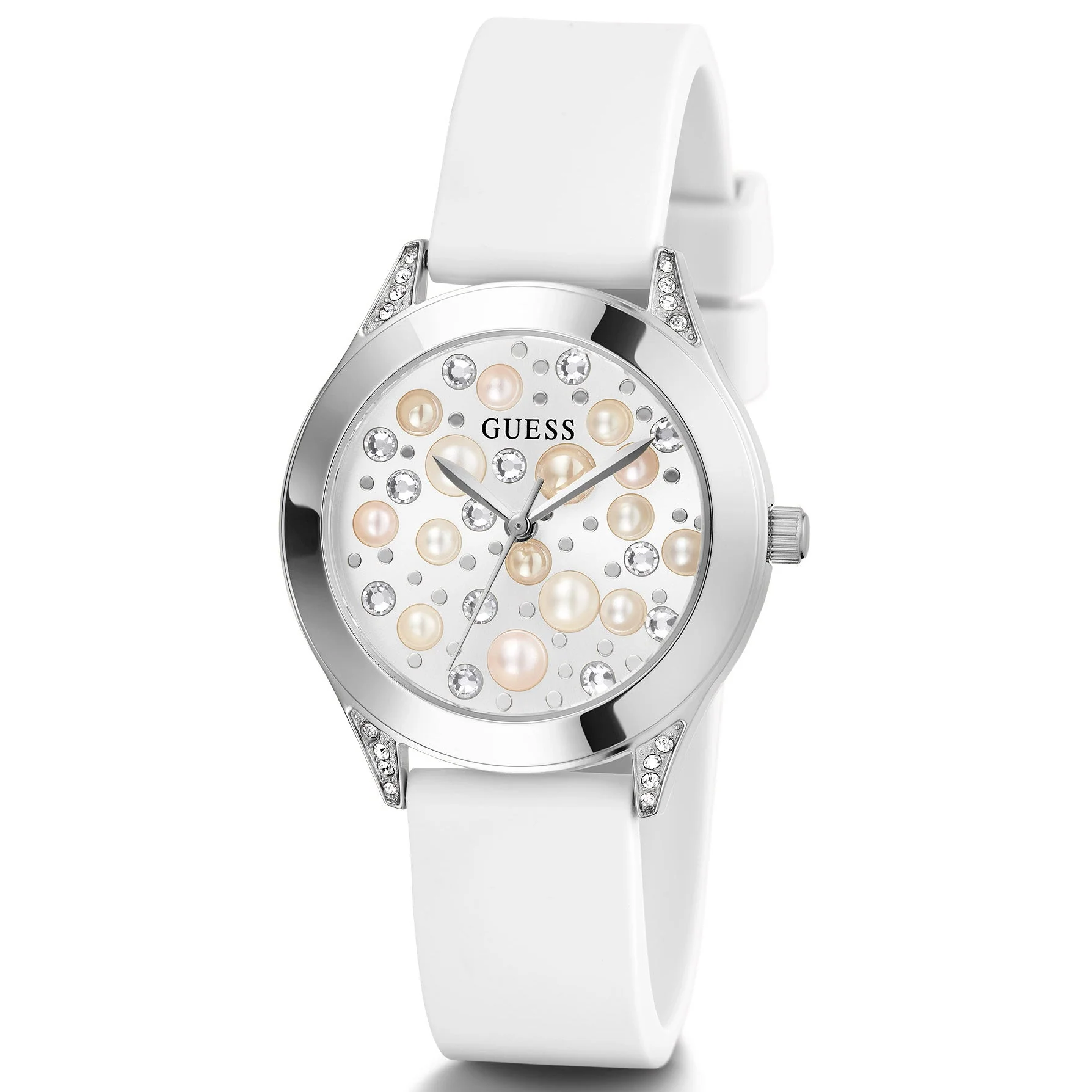 Guess Ladies Pearl White Watch - Image 3