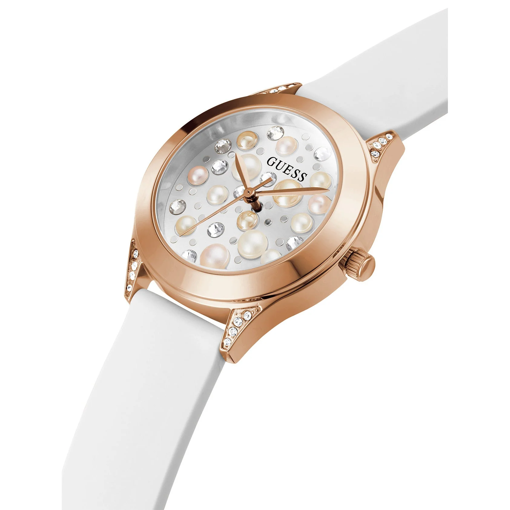 Guess Ladies Pearl White Watch - Image 3
