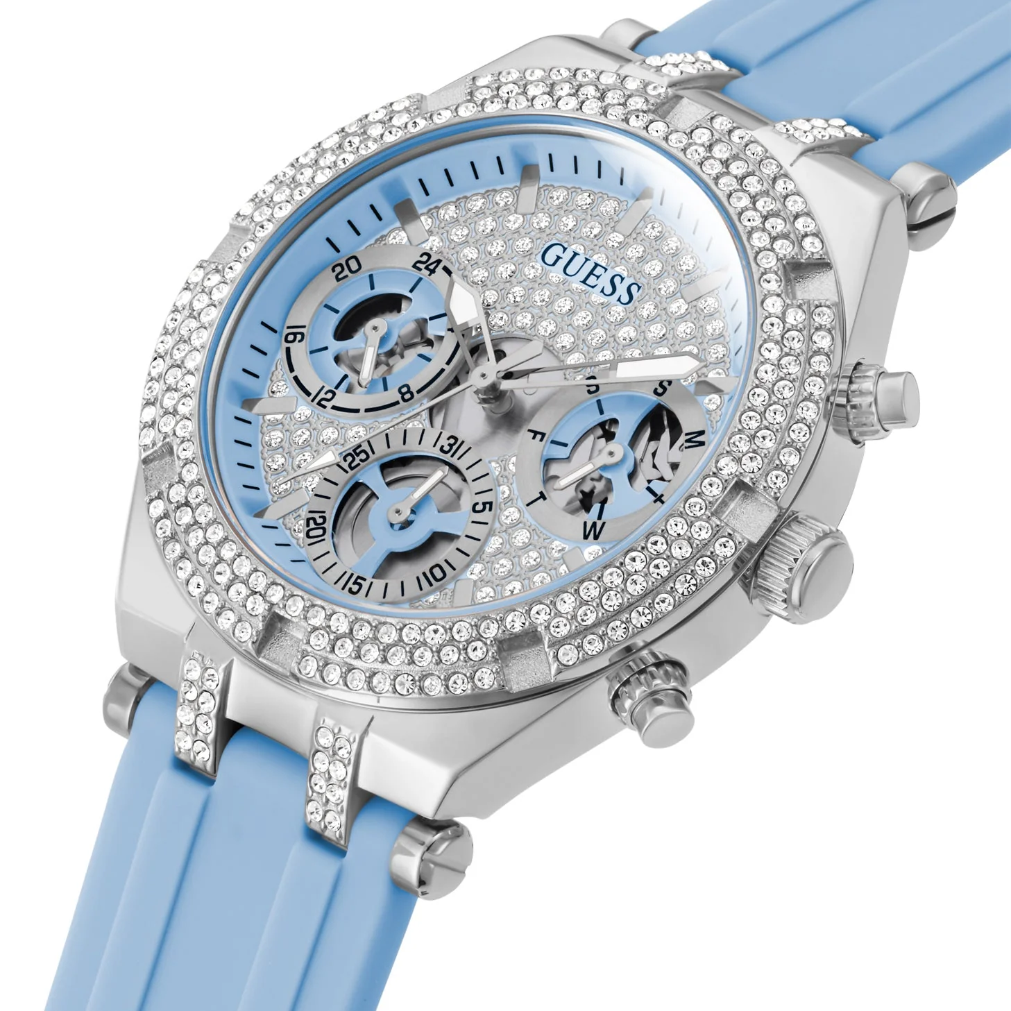 Guess Ladies Heiress Blue Watch - Image 2