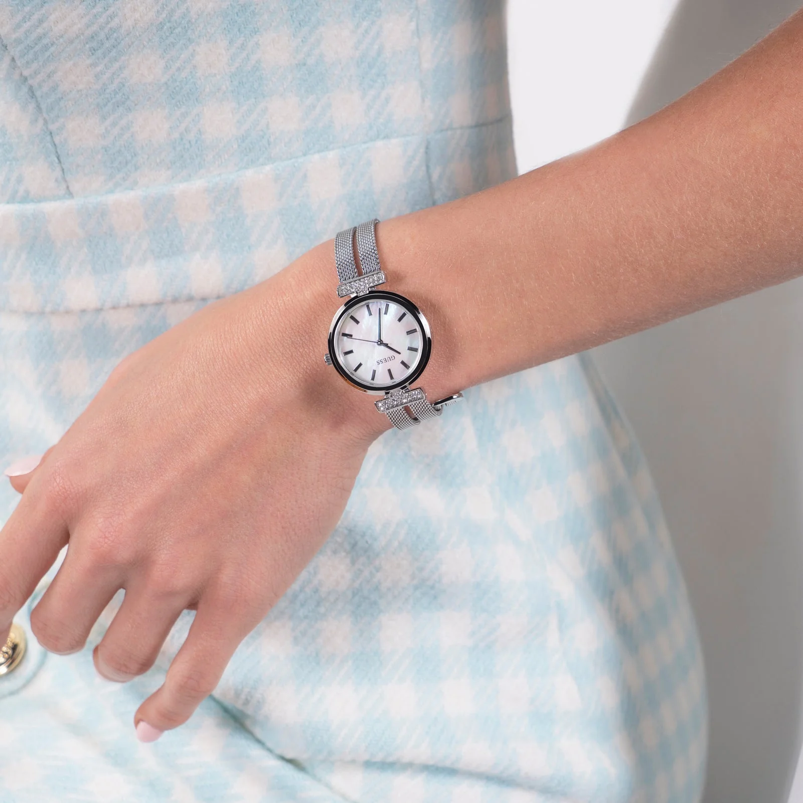 Guess Ladies Array Mother of Pearl Watch - Image 6