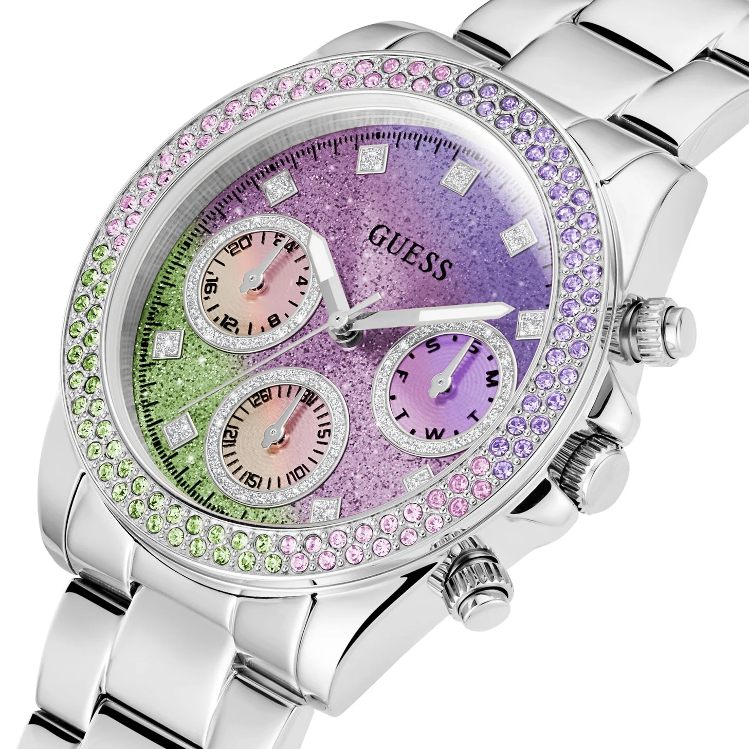 Guess Ladies Sol Silver Watch - Image 2