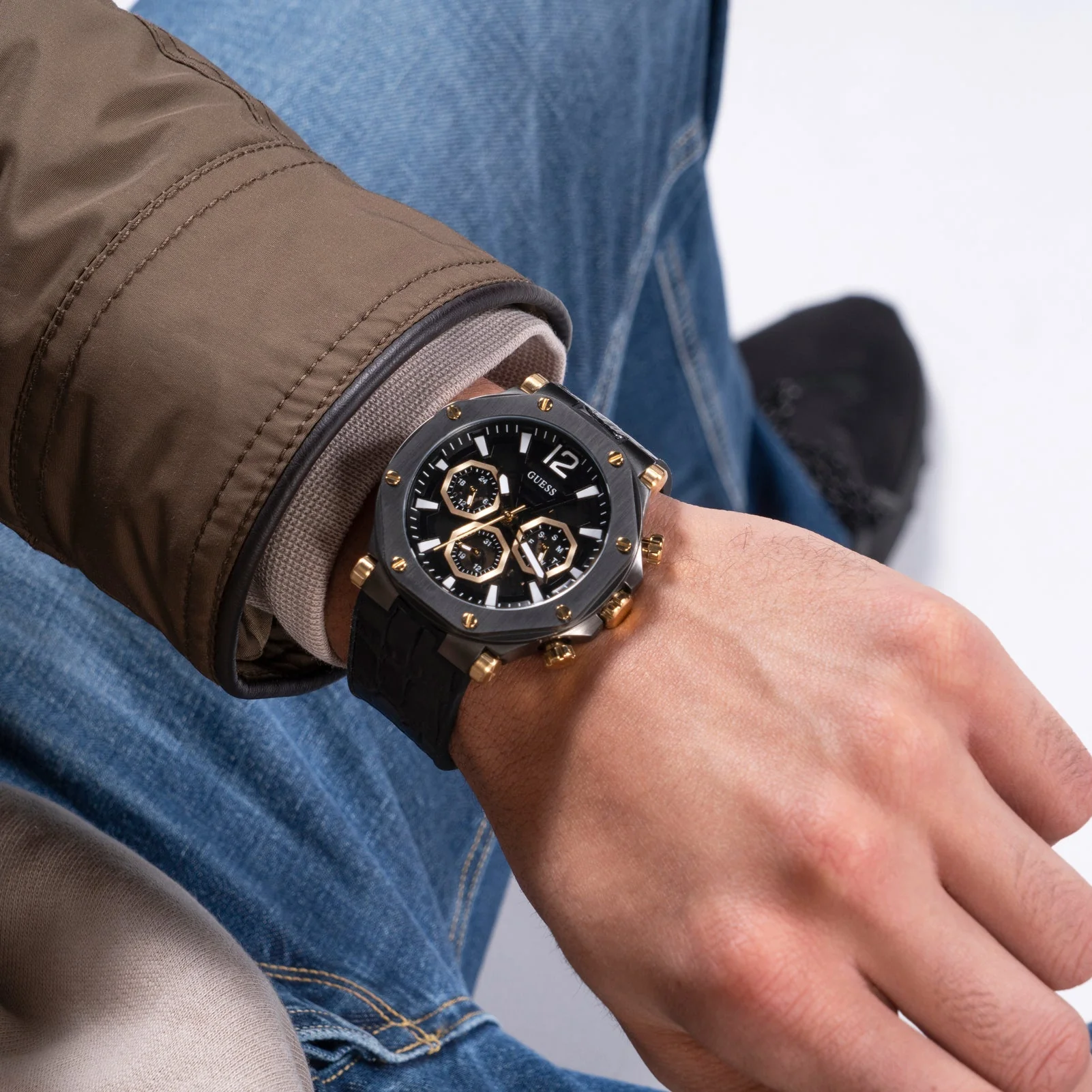 Guess Men's Edge Black Watch - Image 5