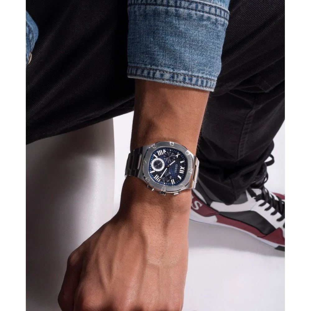 Guess Headline Men's Silver Watch - Image 5