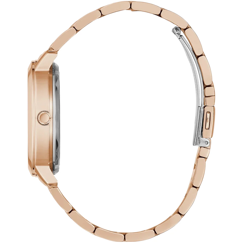 Guess Quattro Clear Ladies Rose Gold Watch - Image 2