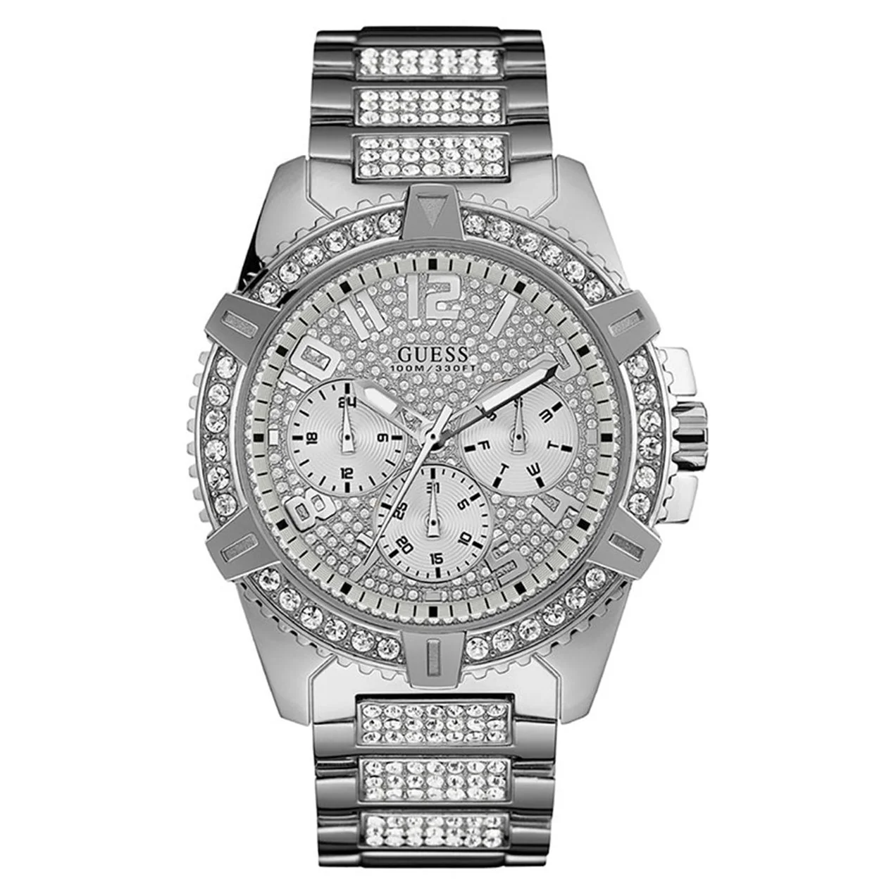 Guess Men's Frontier Silver Watch