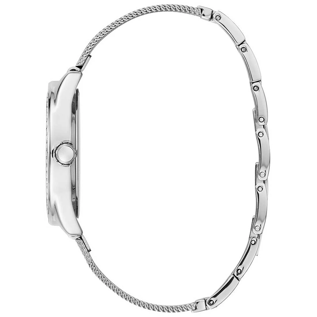 Guess Ladies Tri Glitz Silver Watch - Image 2