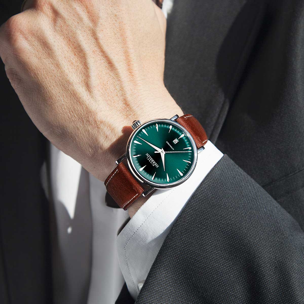 Herbelin Inspiration Automatic Men's Green Watch - Image 4