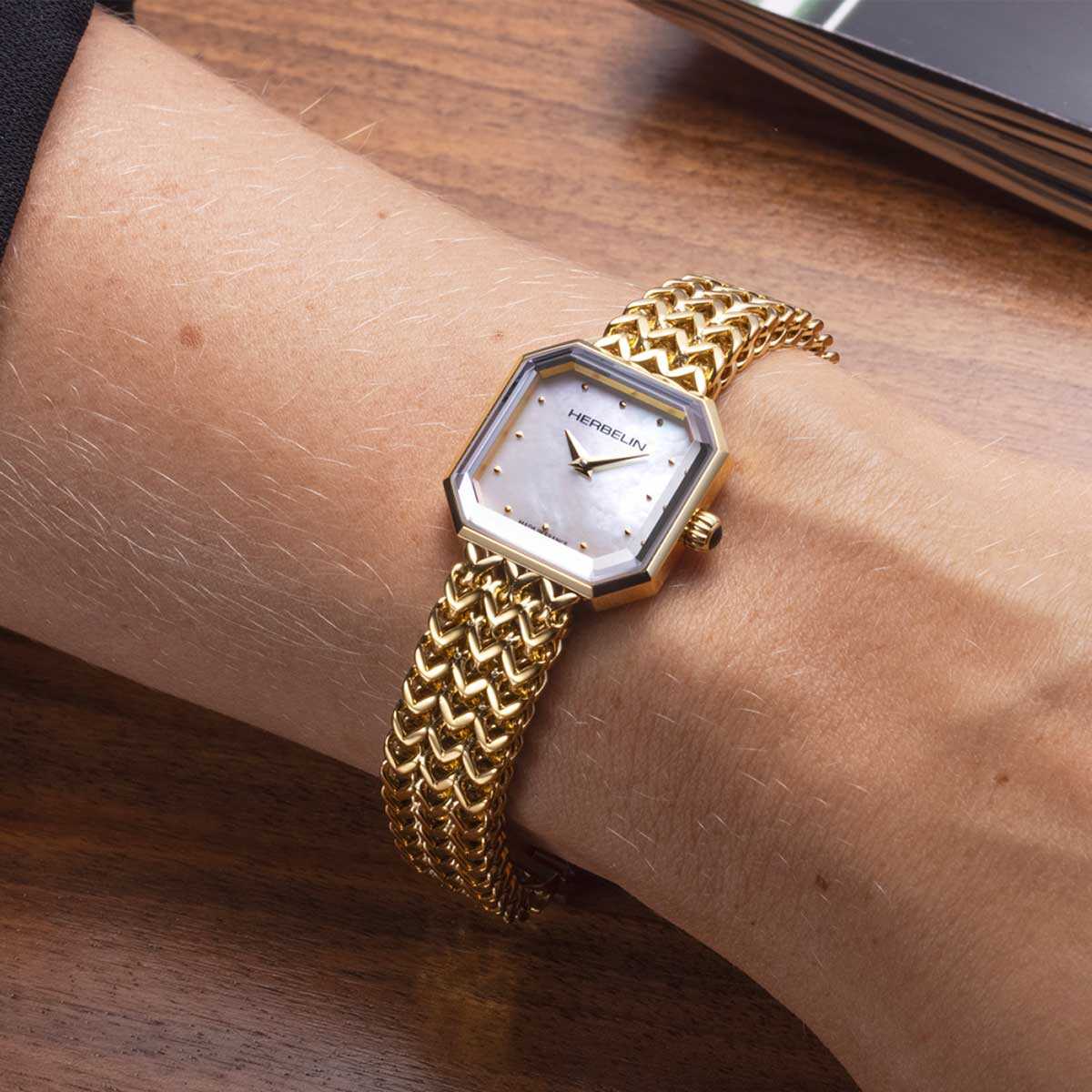 Herbelin Octogone Ladies Gold Watch - Image 2