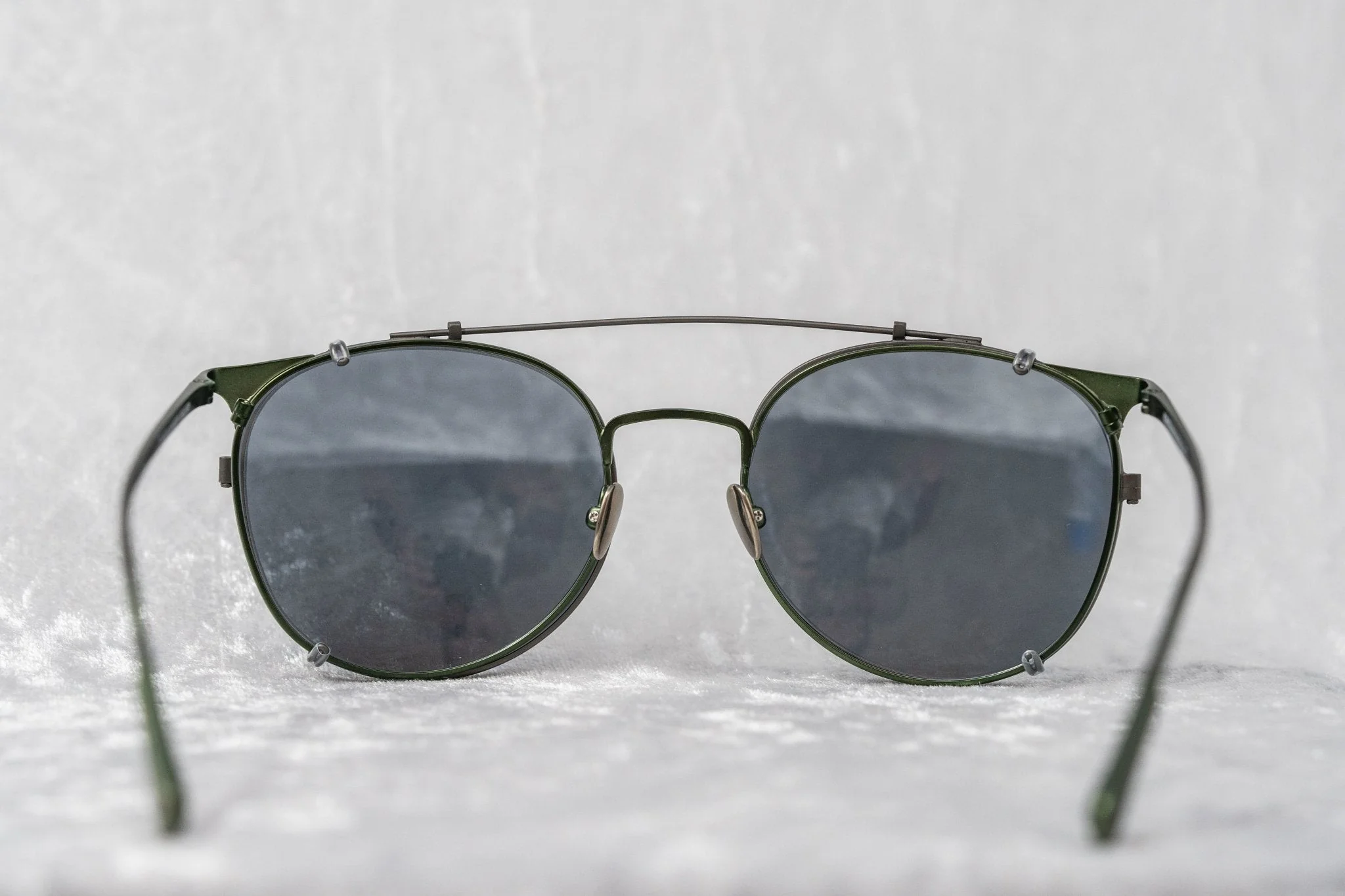 Kris Van Assche Sunglasses Round Green and Flash - Image 12